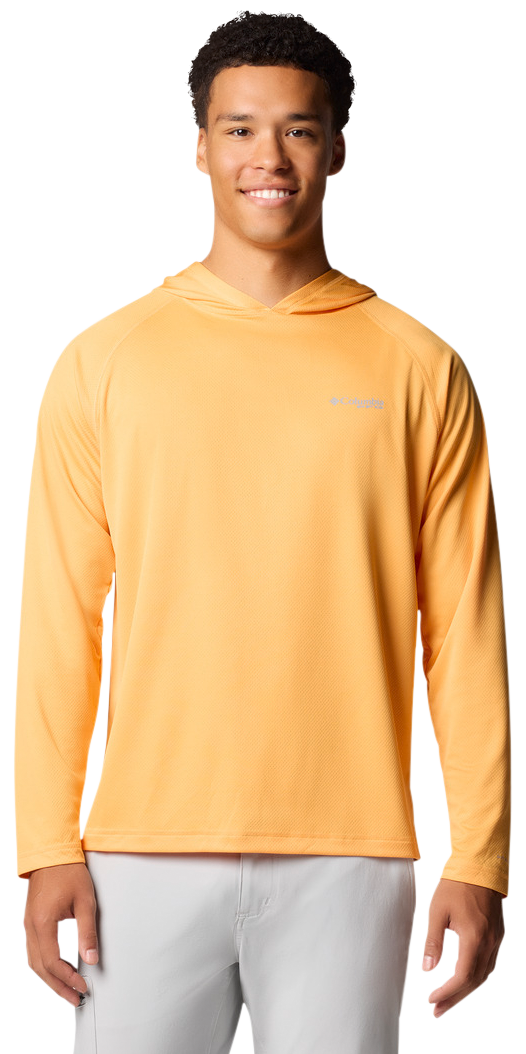 Image of Columbia PFG Solar Stream Hoodie for Men - Summer Orange - L