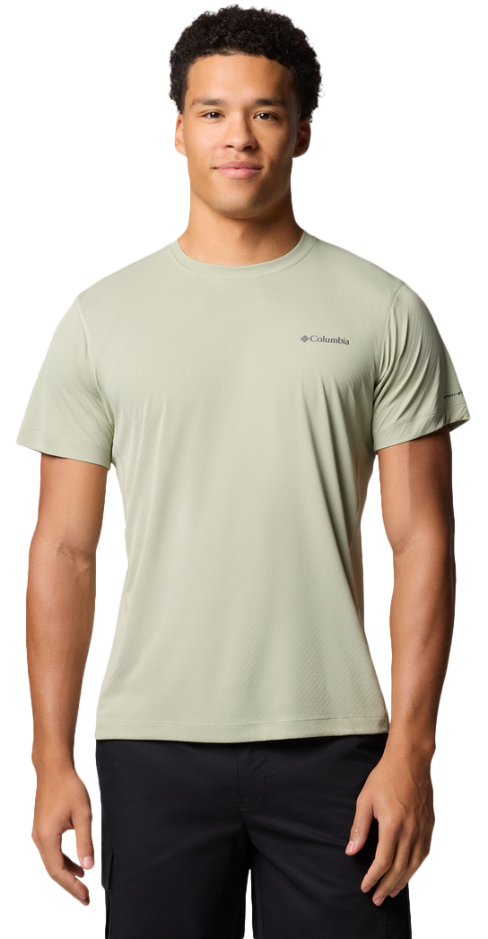 Image of Columbia Zero Rules Light-Weight Crew-Neck Short-Sleeve Shirt for Men - Safari - M