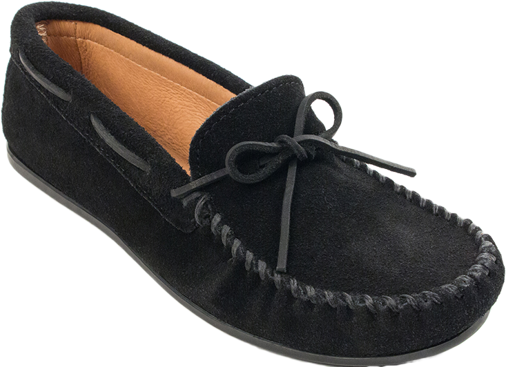 Image of Minnetonka Classic Mocs for Men - Black - 7M