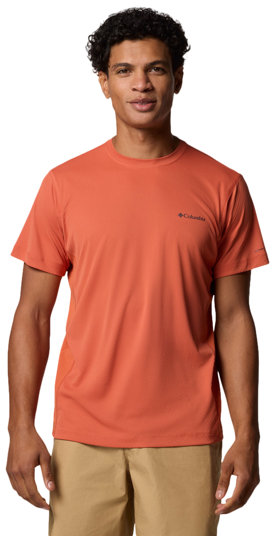 Image of Columbia Zero Rules Light-Weight Crew-Neck Short-Sleeve Shirt for Men - Tuscan - L