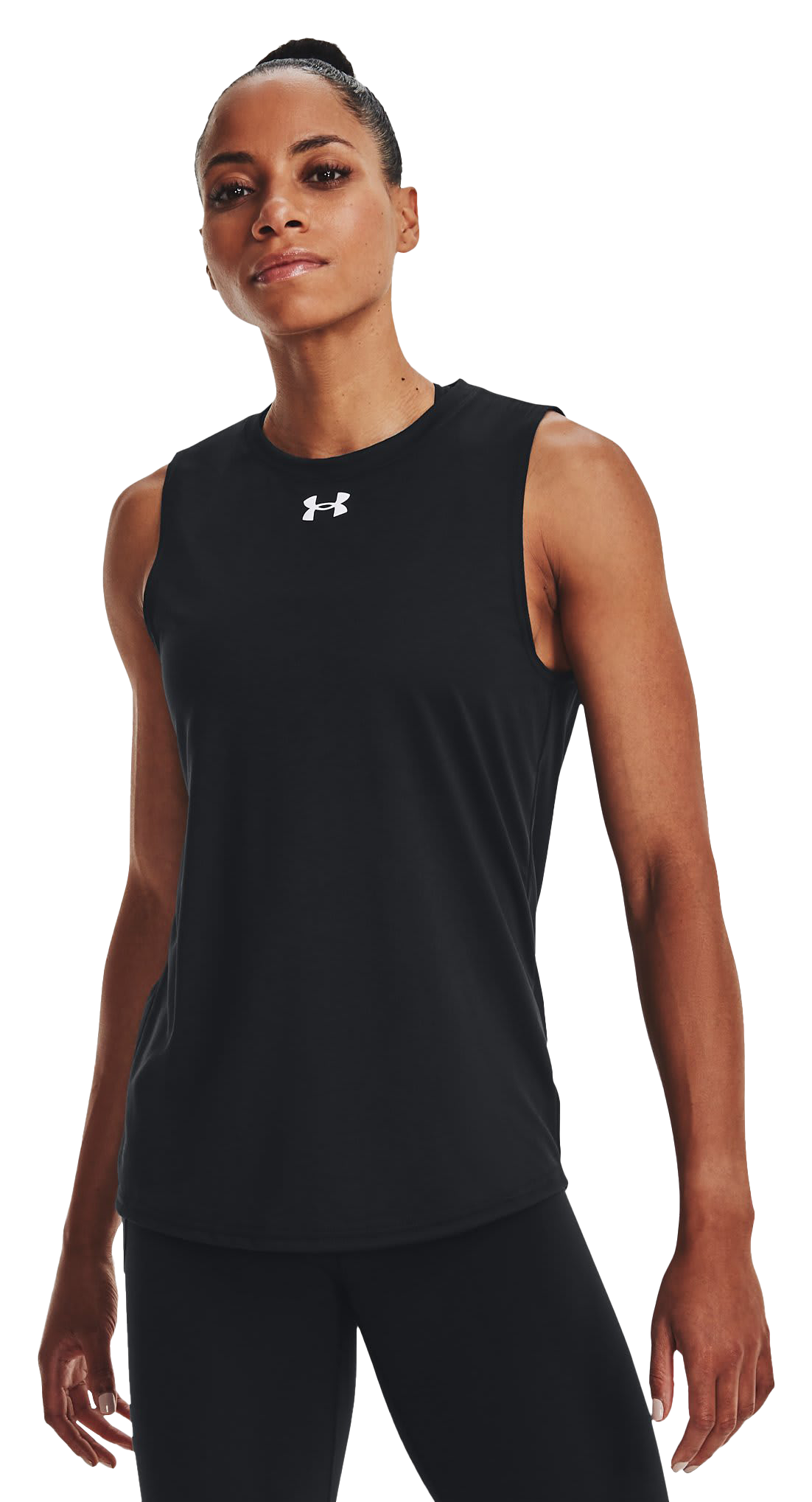 Image of Under Armour UA Tech Team Tank Top for Ladies - Black/White - XL