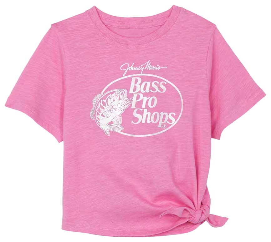 Image of Bass Pro Shops Foil Logo Short-Sleeve T-Shirt for Kids - Pink
