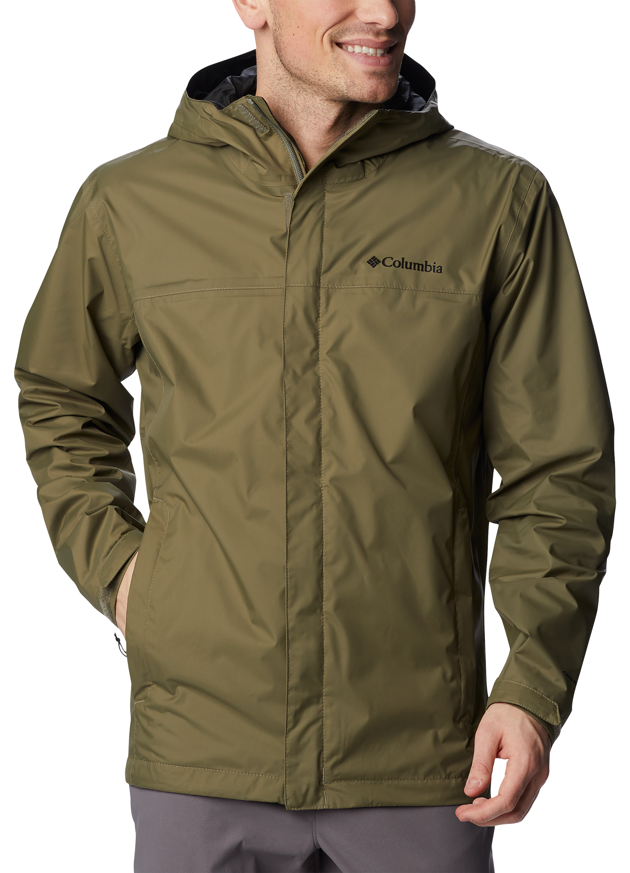 Image of Columbia Watertight II Rain Jacket for Men - Stone Green - S