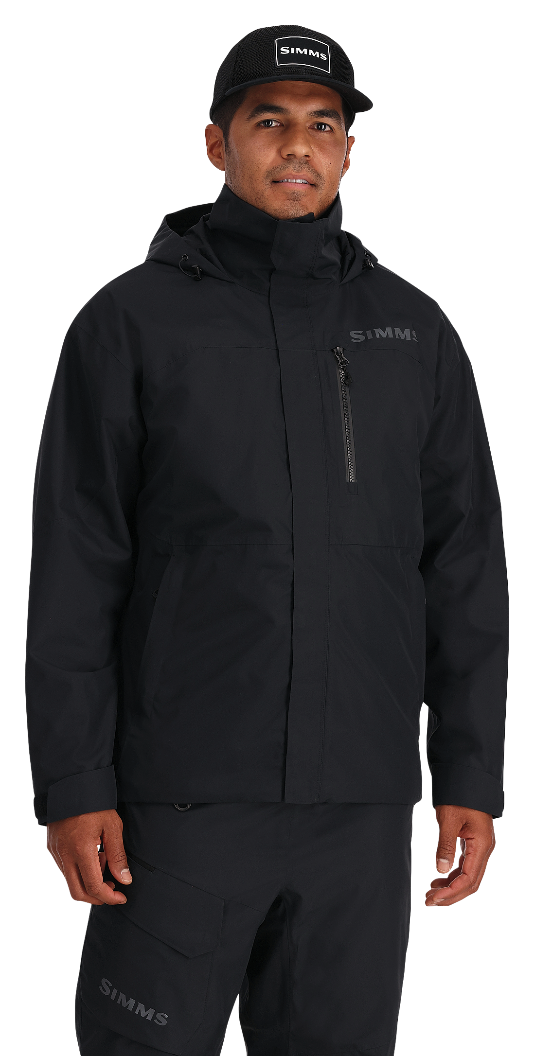 Image of Simms Challenger Hooded Jacket for Men - Black - M