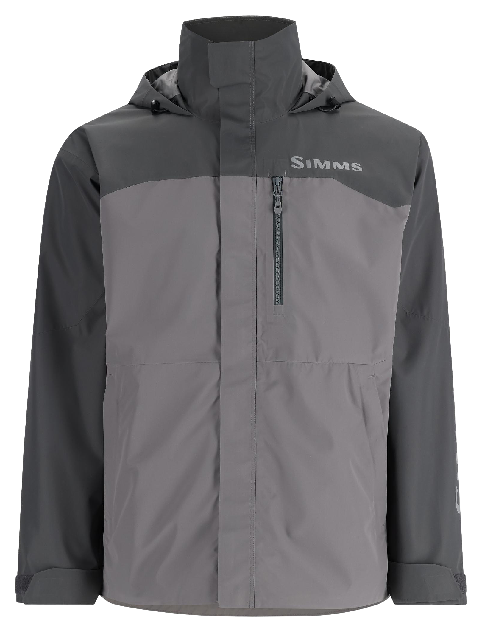 Image of Simms Challenger Hooded Waterproof Jacket - Steel - L