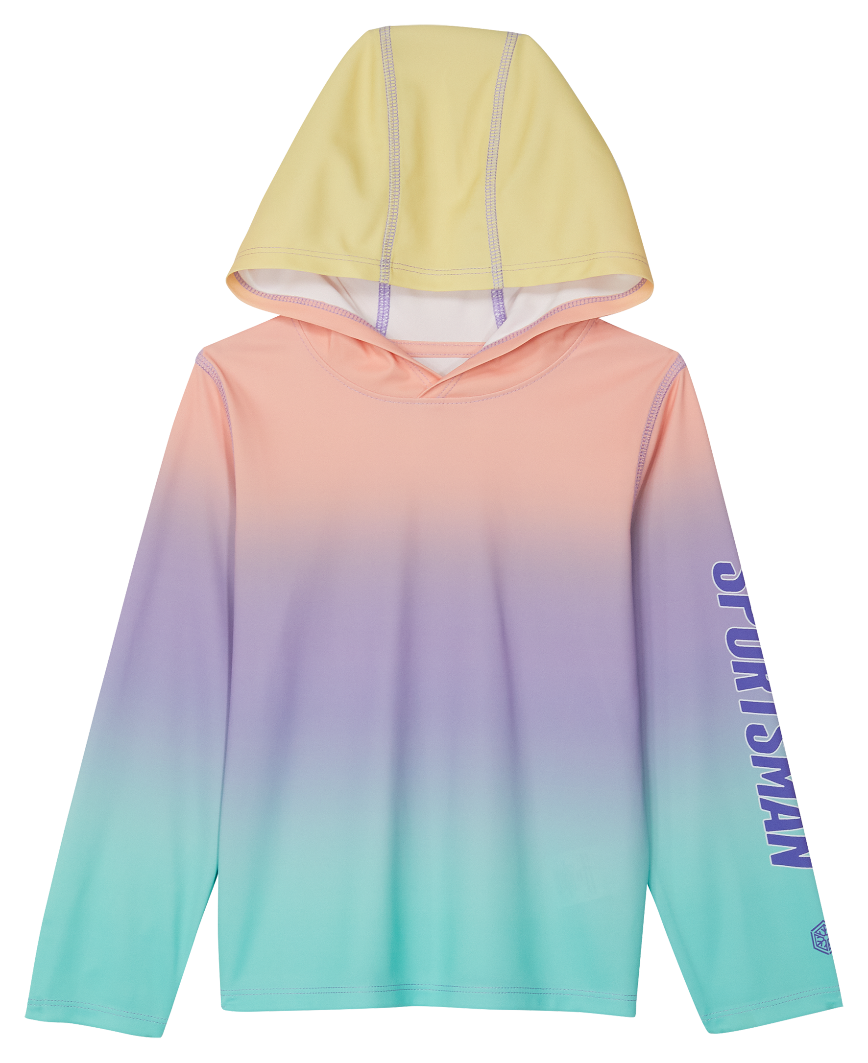 Image of World Wide Sportsman Logo 3D Cool Surfcaster Hoodie for Toddlers - Rainbow Fade - 4T