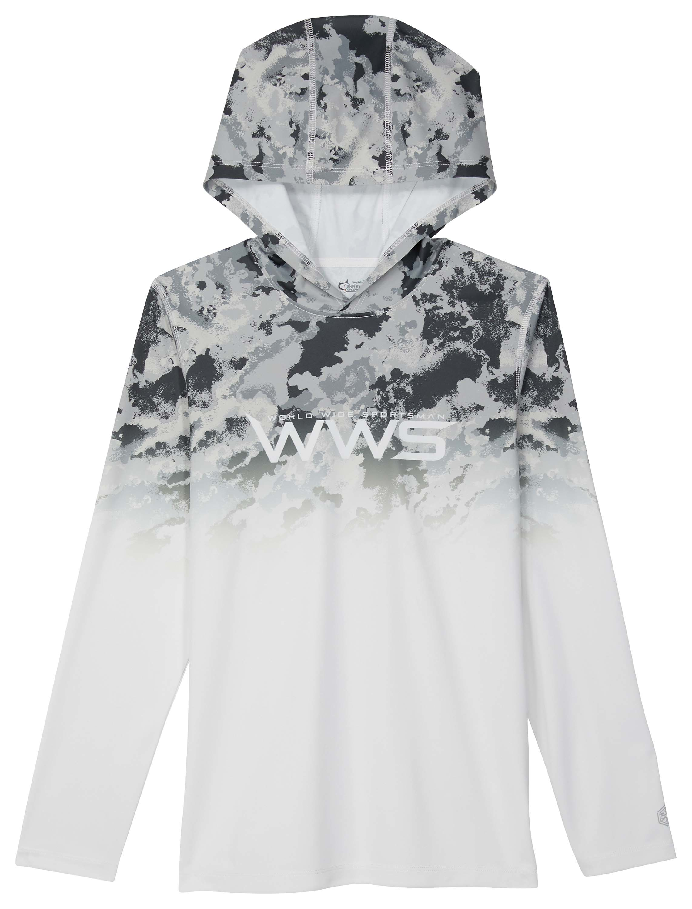 Image of World Wide Sportsman Logo 3D Cool Surfcaster Hoodie for Kids - Swell Moument