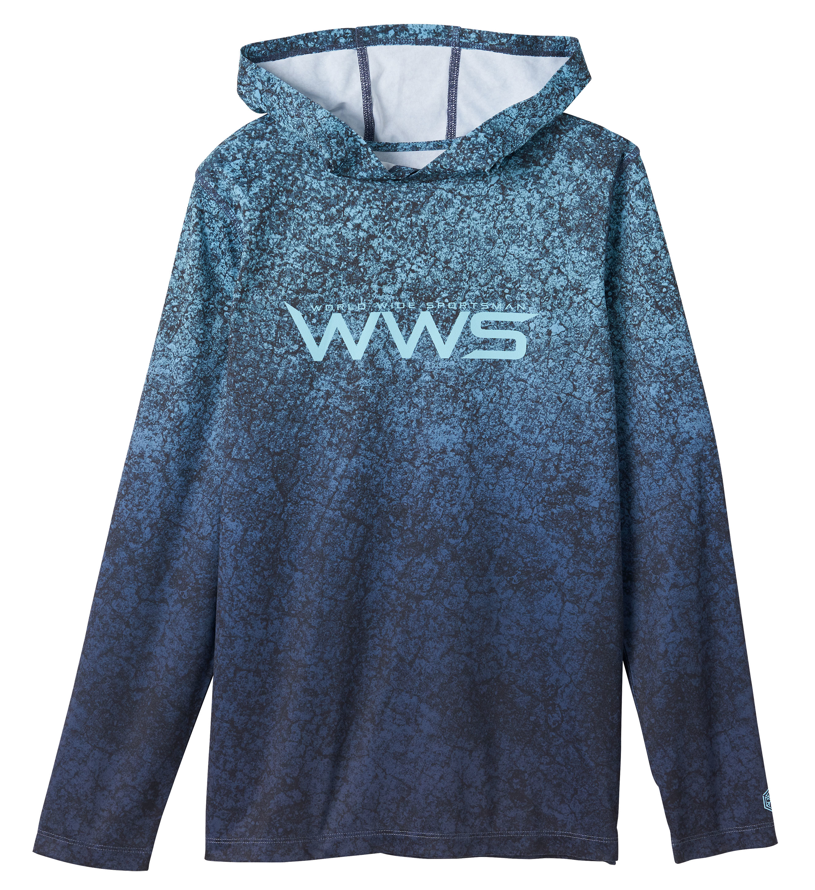 Image of World Wide Sportsman Logo 3D Cool Surfcaster Hoodie for Kids - Crete Camo - XL
