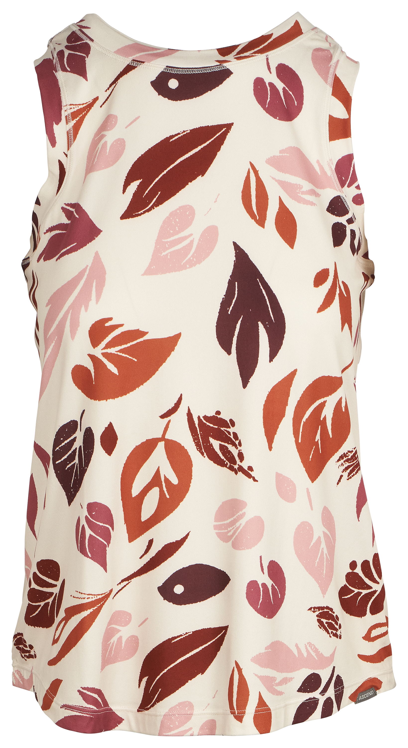 Image of Ascend Evolve Performance Split-Tail Tank Top - Spring Leaves Coconut Milk - S