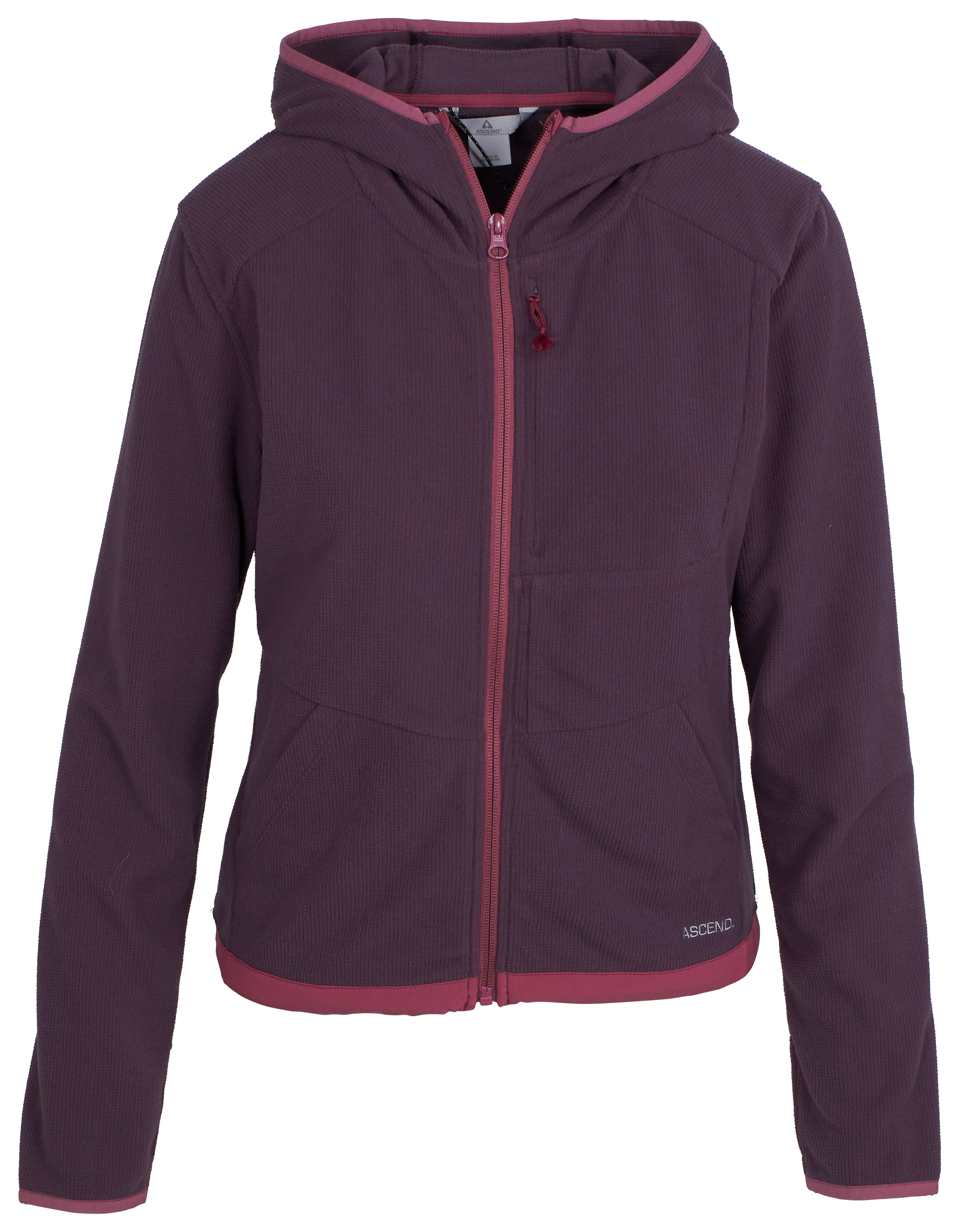 Image of Ascend Full-Zip Hoodie for Ladies - Huckleberry/Hawthorne Rose - L
