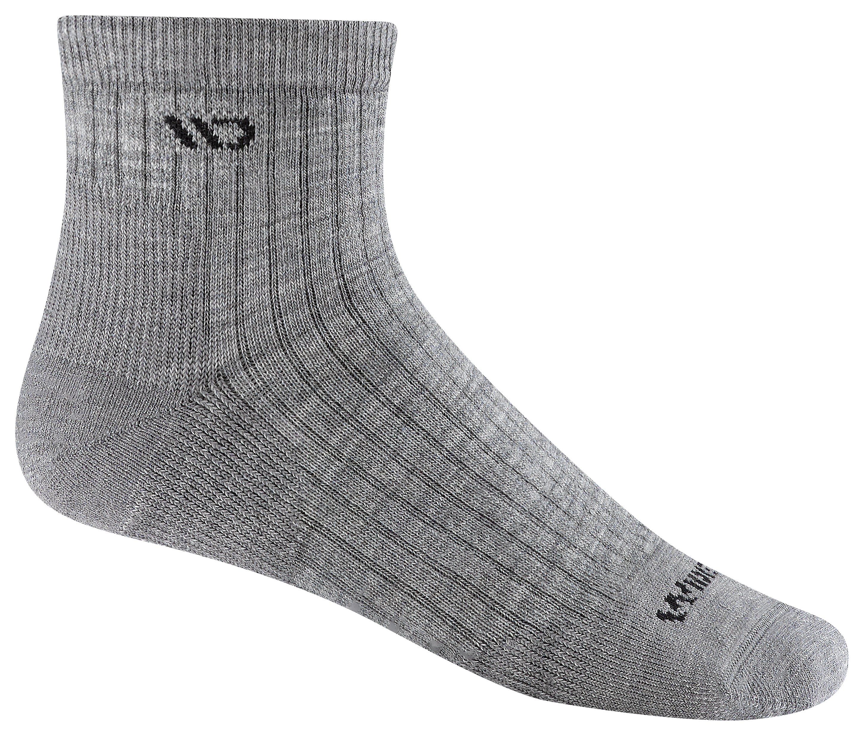 Image of Darn Tough Wide Open Merino Wool Solid Cushioned Quarter Socks for Men - M/Men's 8-9.5