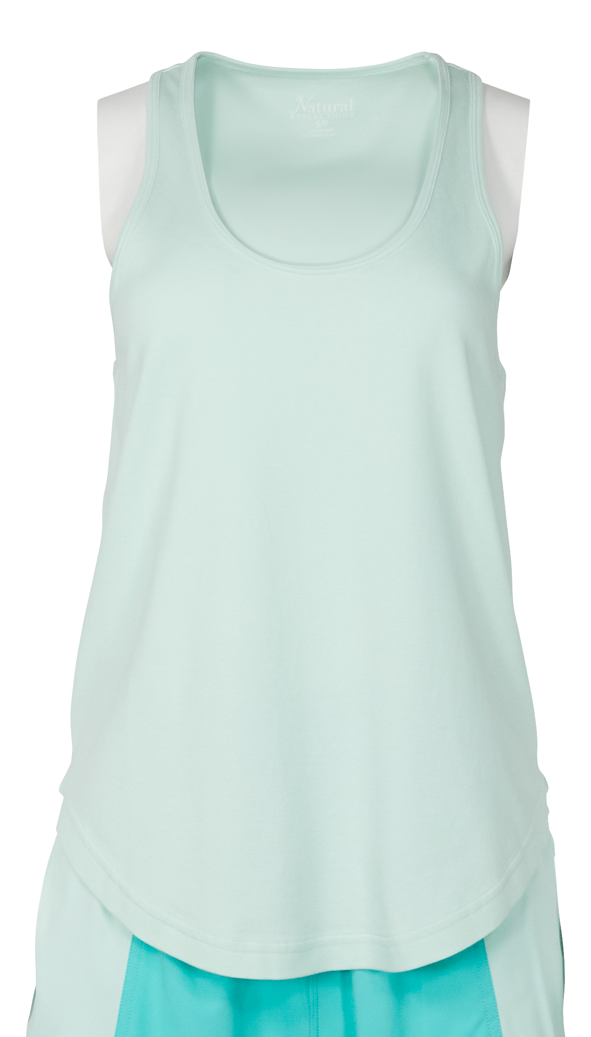 Image of Natural Reflections Weekend Scoop-Neck Racerback Tank Top - Bay