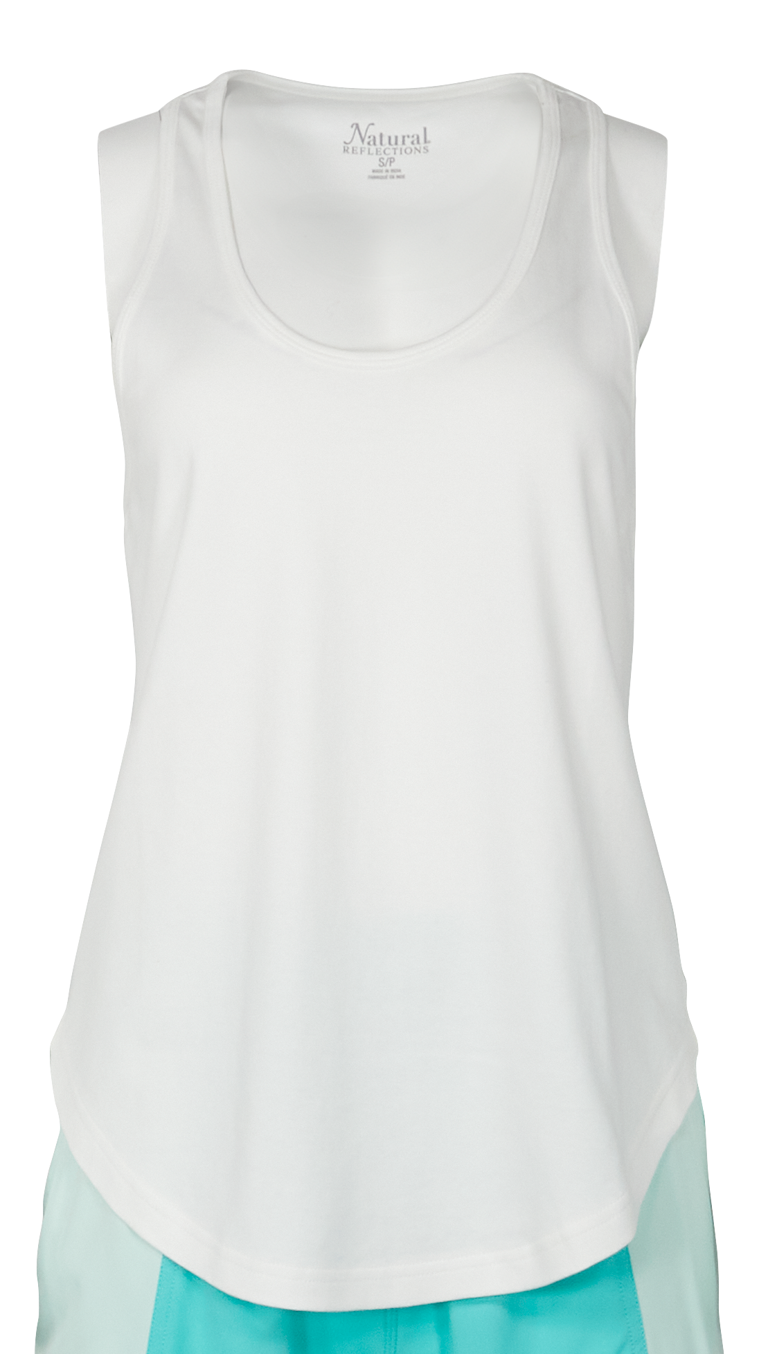 Image of Natural Reflections Weekend Scoop-Neck Racerback Tank Top - Blanc De Blanc