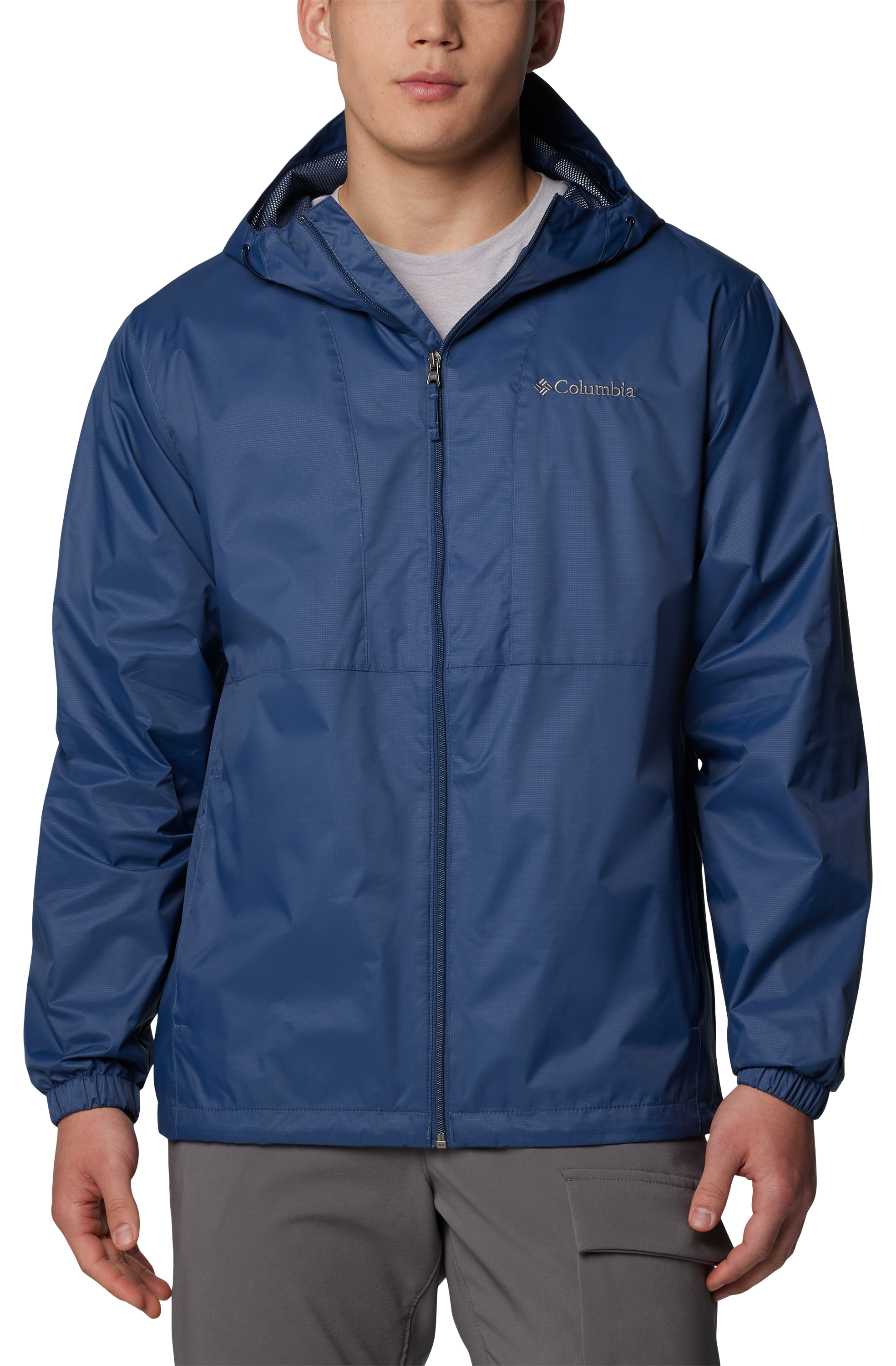 Image of Columbia Glenbrook Bend Rain Jacket for Men - Dark Mountain - 2XL