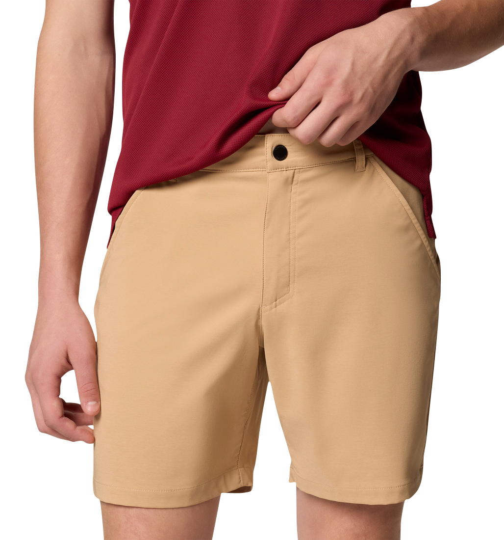 Image of Columbia Sage Peak Chino Shorts for Men - Canoe - 42x9