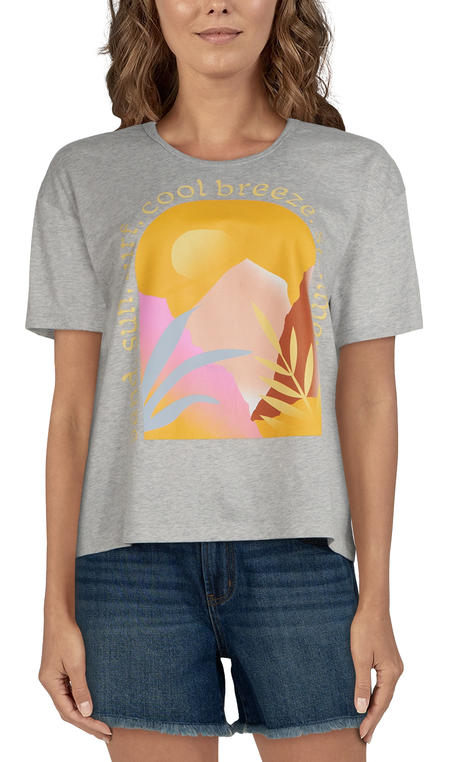 Natural Reflections Sand Sun Surf Short-Sleeve Shirt for Ladies                                                                 