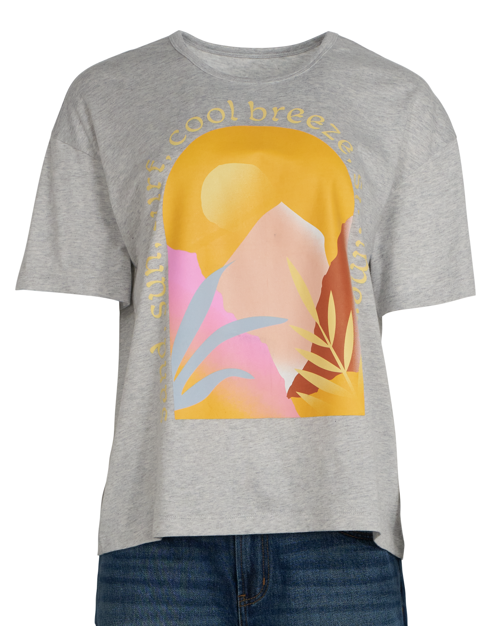 Image of Natural Reflections Sand Sun Surf Short-Sleeve Shirt - Heather Grey
