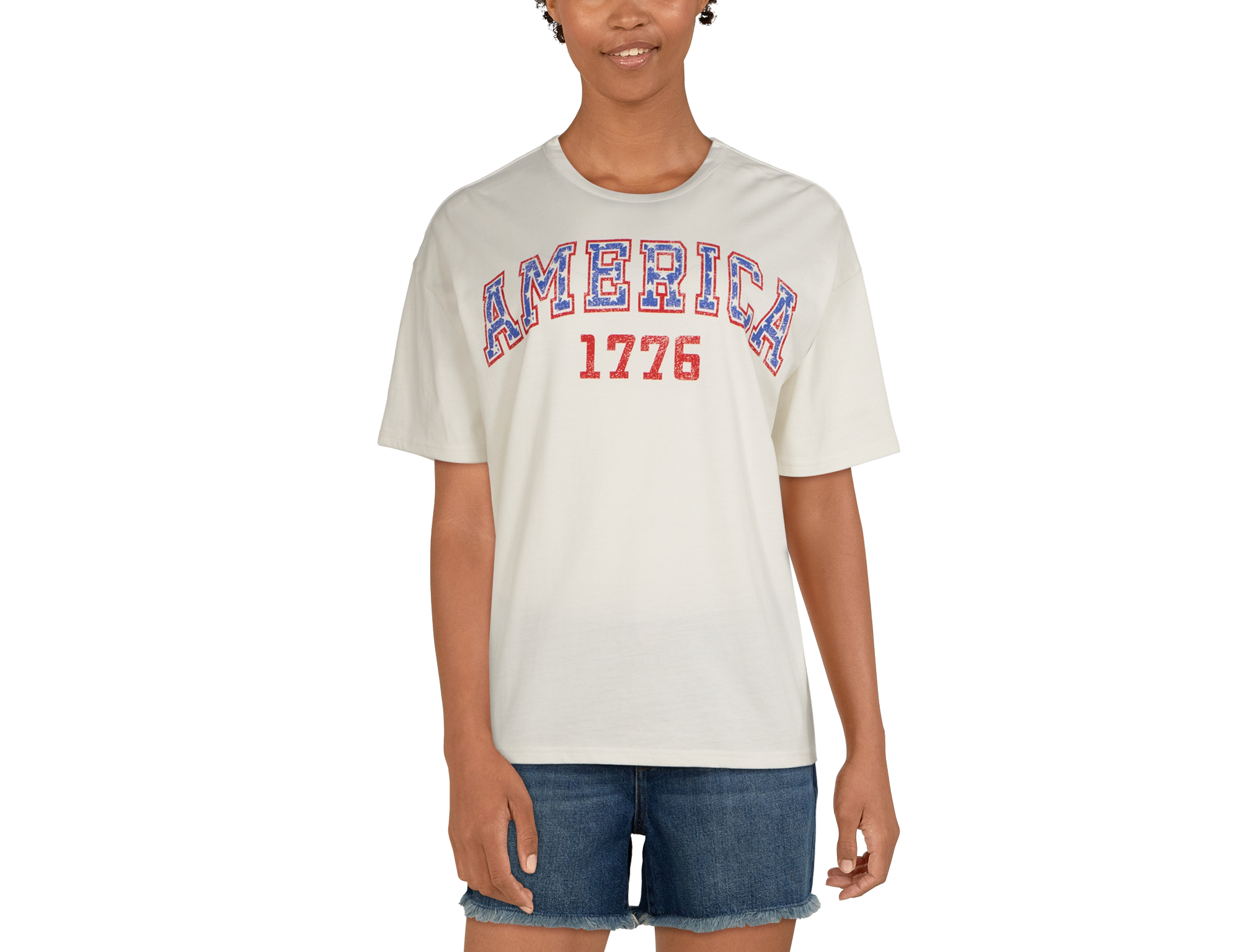 Natural Reflections America 1776 Short-Sleeve T-Shirt for Ladies                                                                