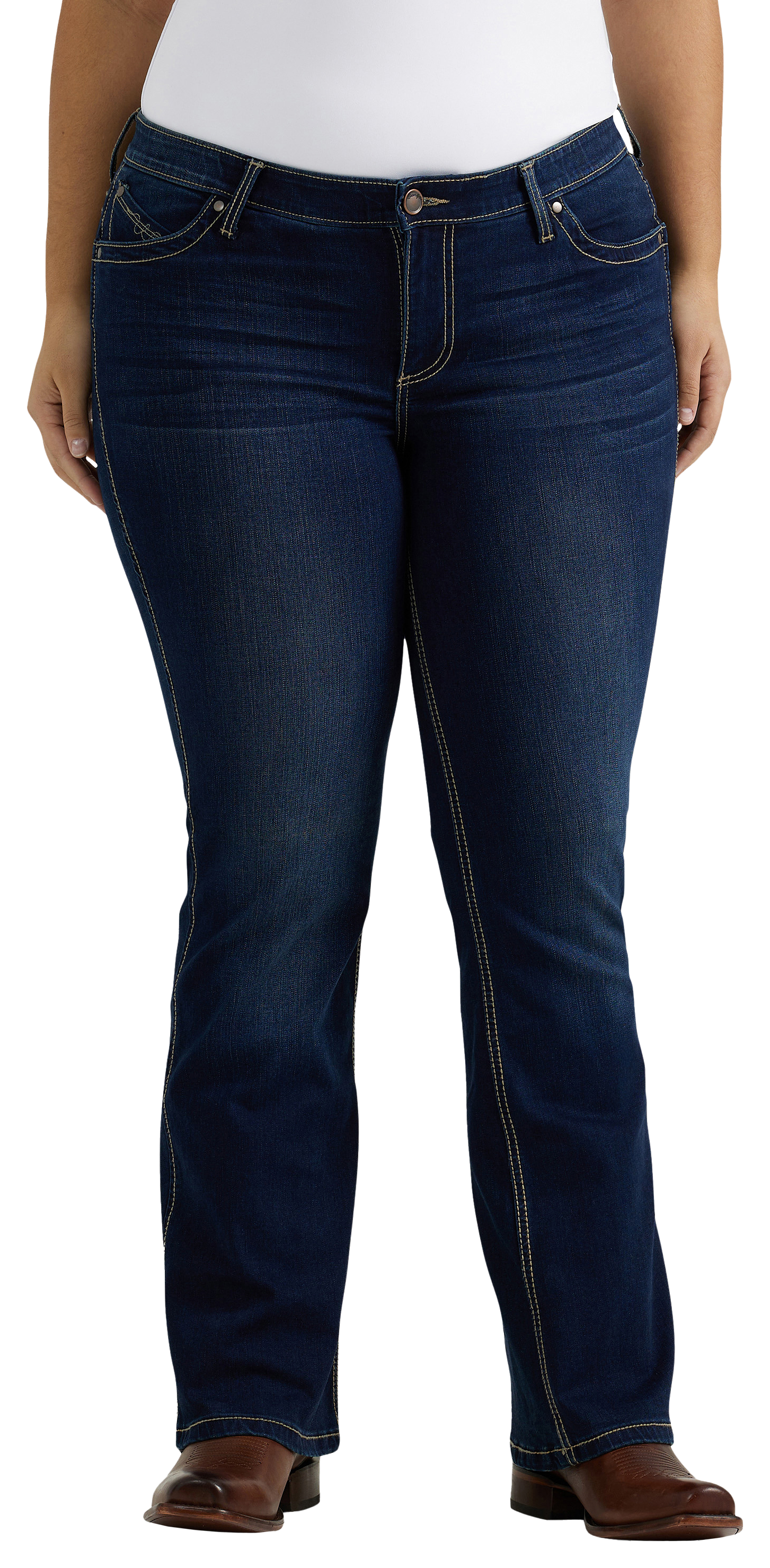 Image of Wrangler Q-Baby Ultimate Riding Jeans for Ladies - Dark Blue