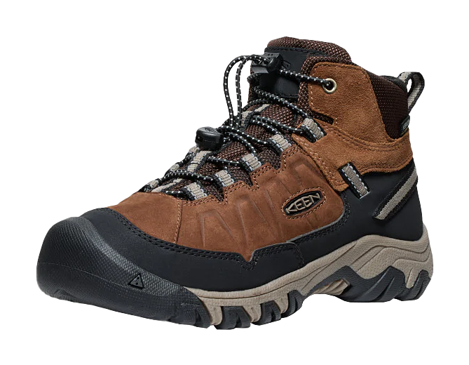 Image of KEEN Targhee IV Waterproof Hiking Boots for Kids - Bison/Brindle