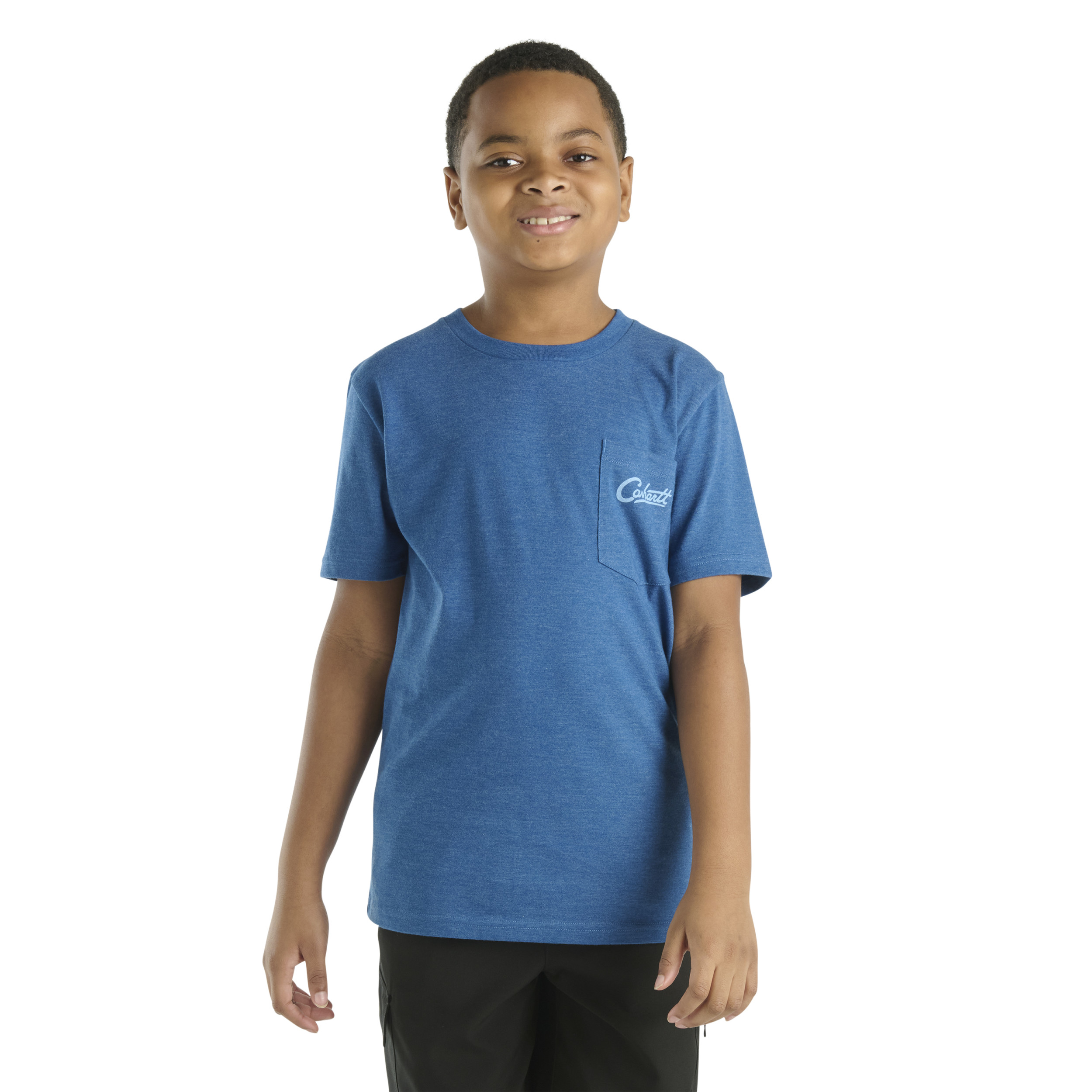 Image of Carhartt Fish Short-Sleeve Pocket T-Shirt for Kids - Heather Limoges