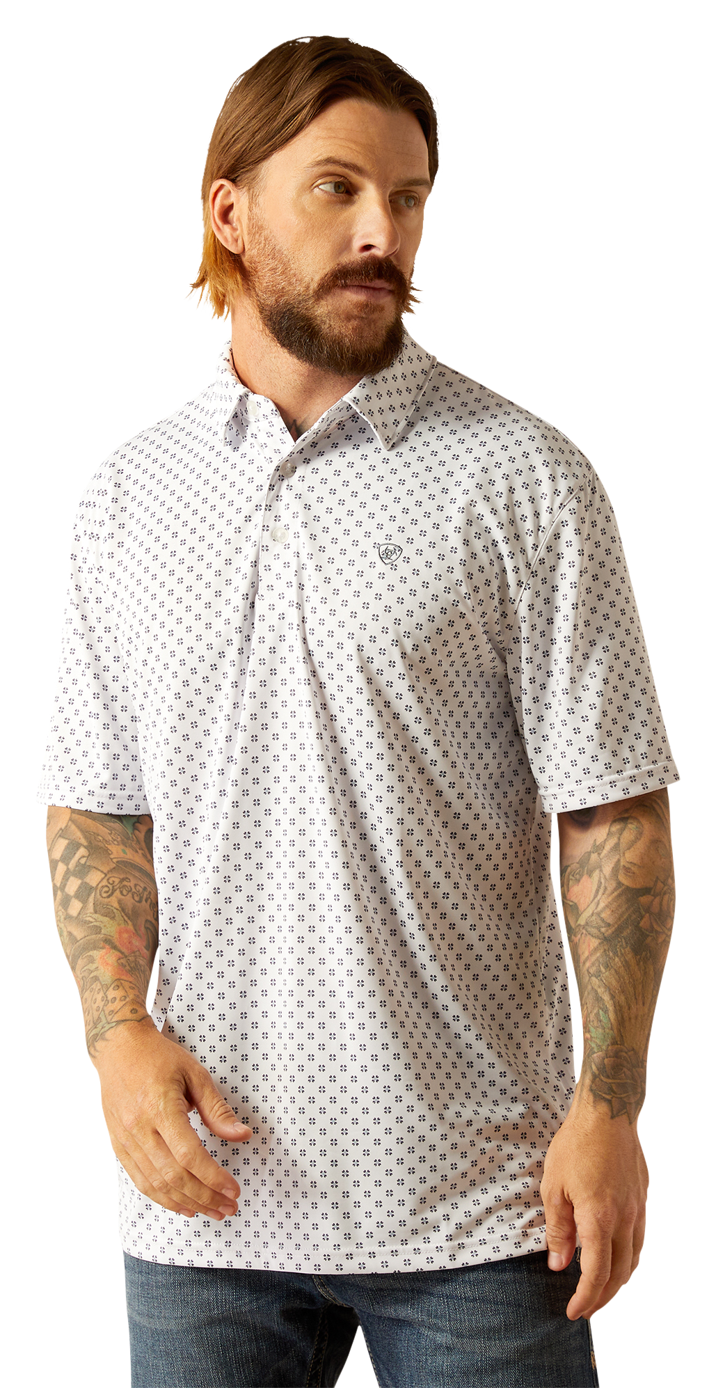 Ariat All-Over Print Short-Sleeve Polo for Men                                                                                  