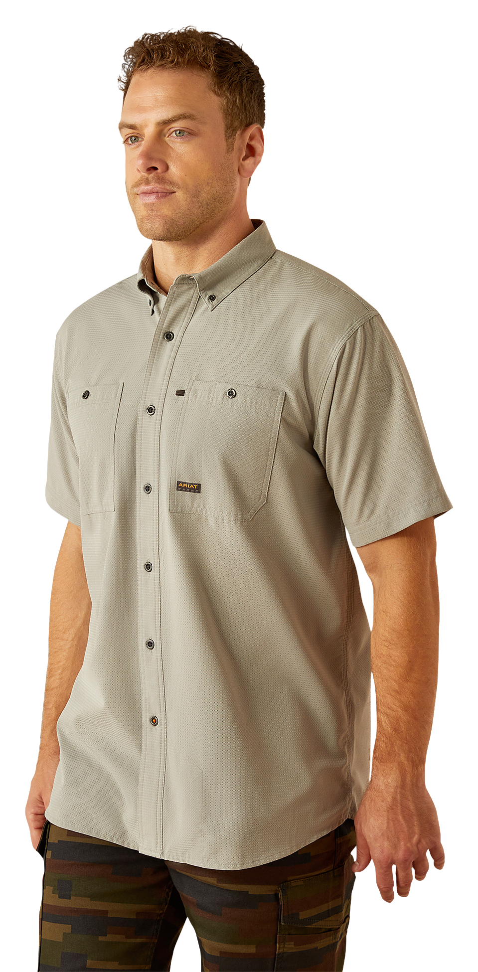 Image of Ariat Rebar Made Tough 360 AIRFLOW Short-Sleeve Shirt - Wild Dove