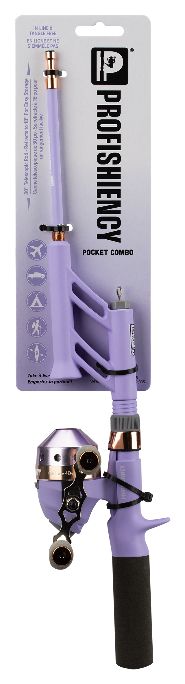 Image of ProFISHiency Lavender Pocket Spincast Combo