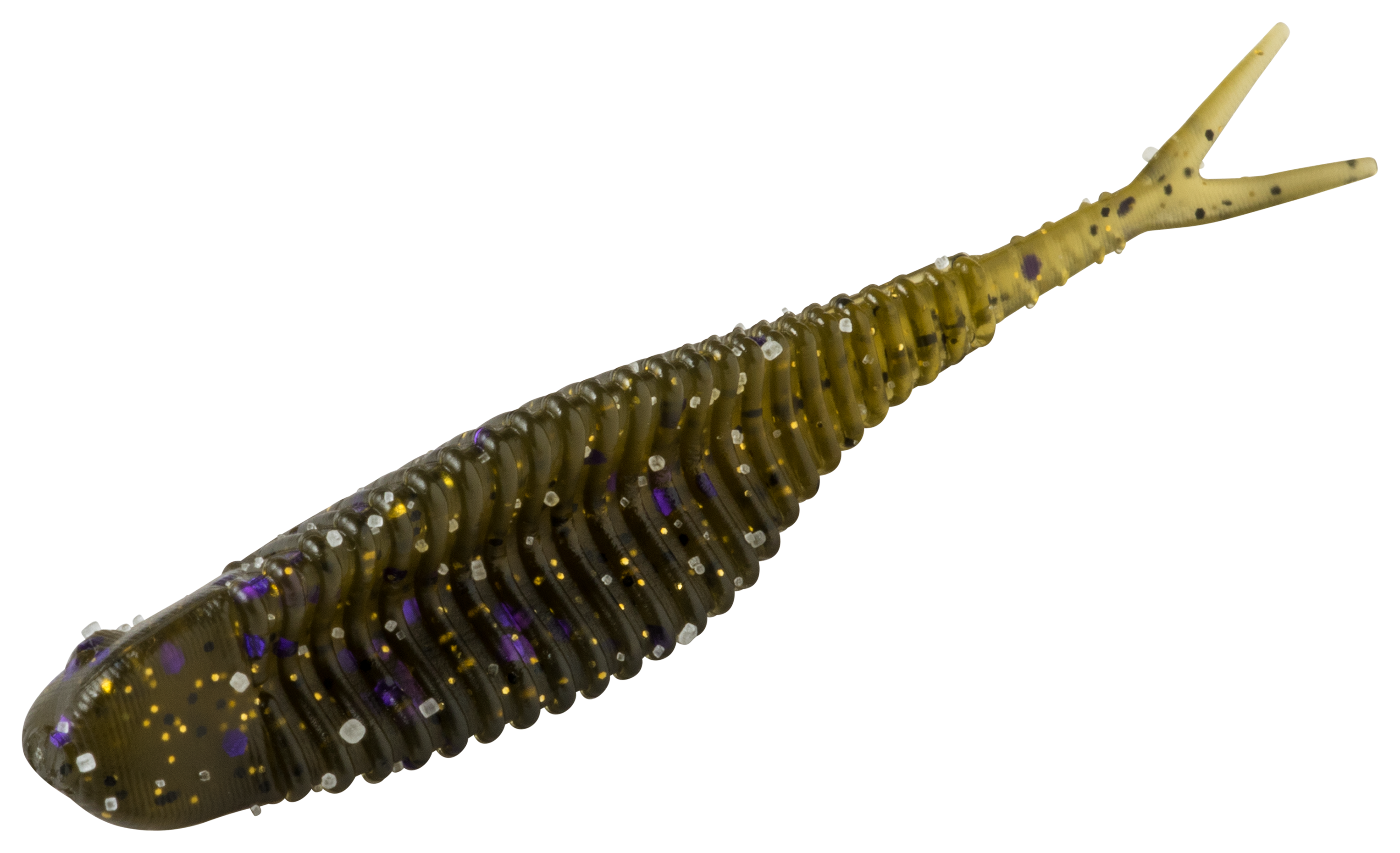 Great Lakes Finesse Hover Minnow - Green Pumpkin/Purple Flake