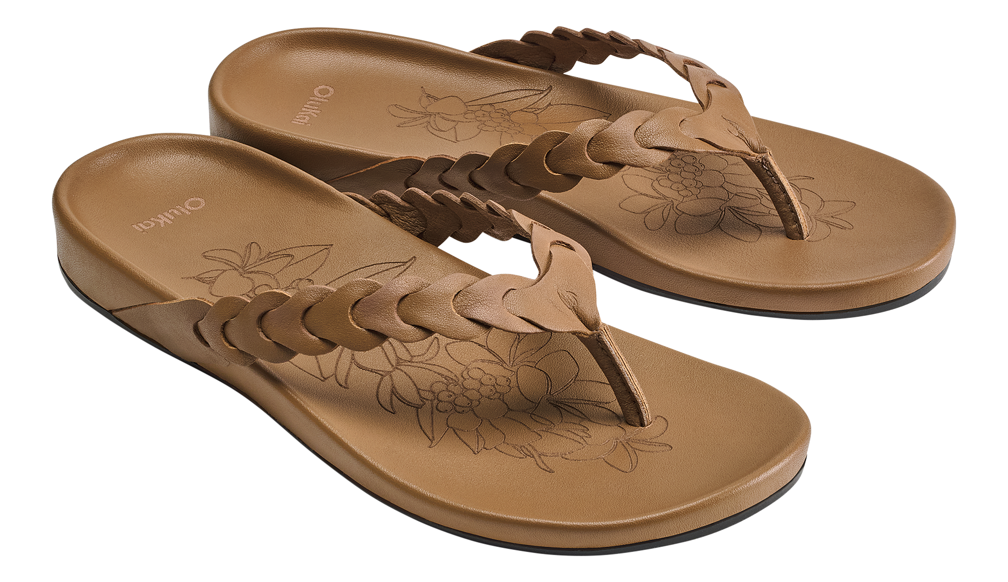 Image of OluKai Lei Sandals for Ladies - Tan/Tan