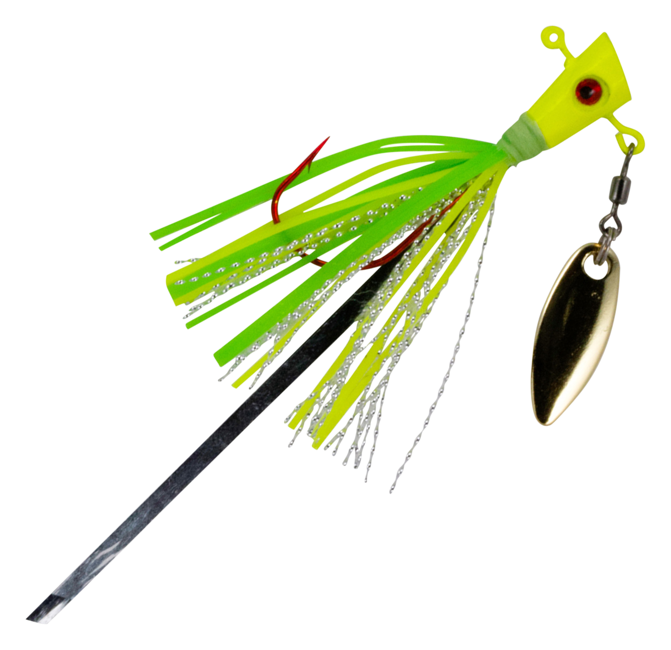 Image of Crappie Magnet Fin Spin Pro Series Jig - Wizard Glow - 1/4 oz.