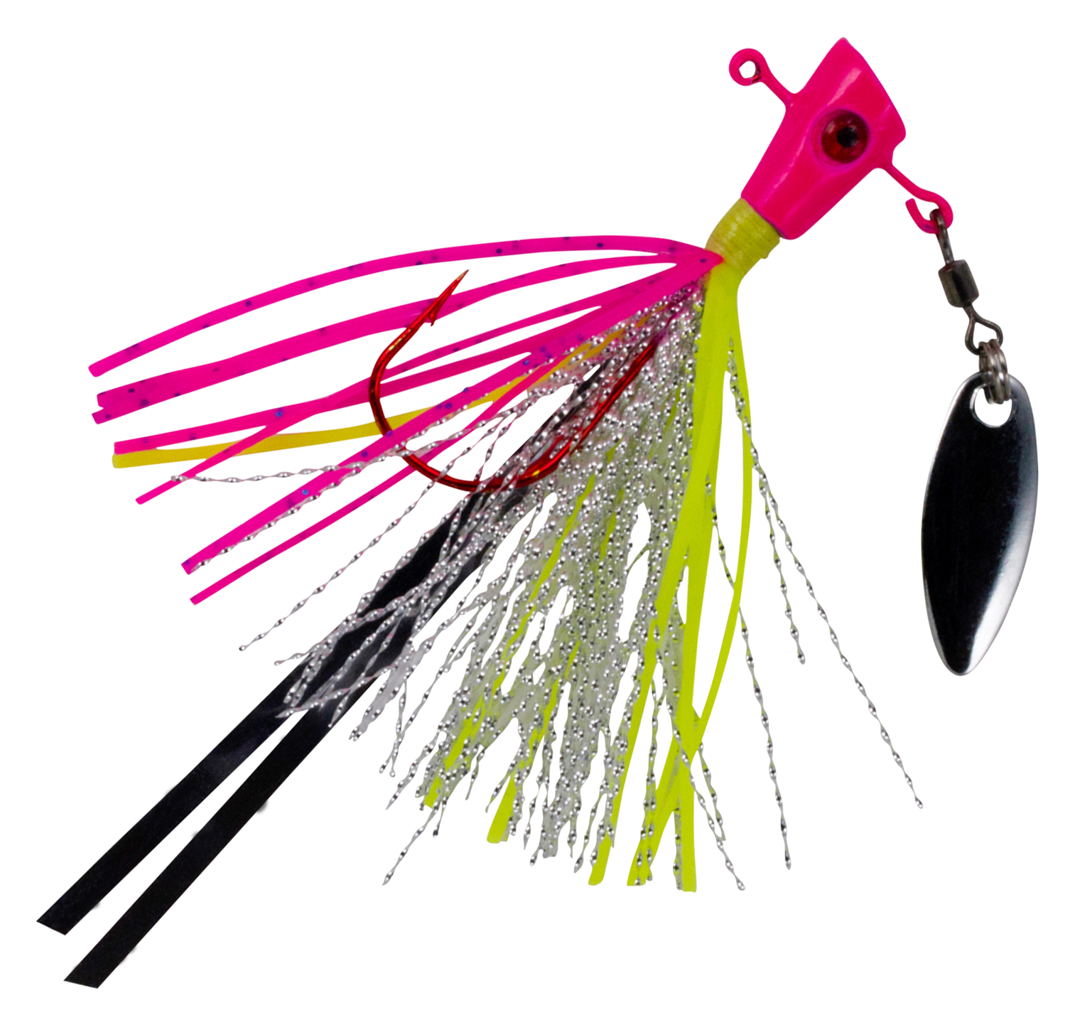 Image of Crappie Magnet Fin Spin Pro Series Jig - Fancy Pink - 1/4 oz.