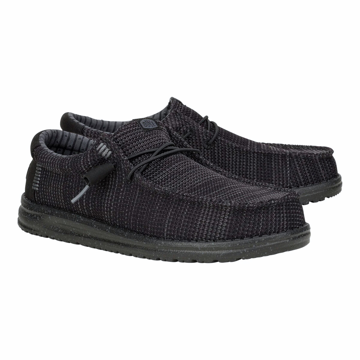 Image of HEYDUDE Wally Stretch Sox Loafers for Men - Black - 10M