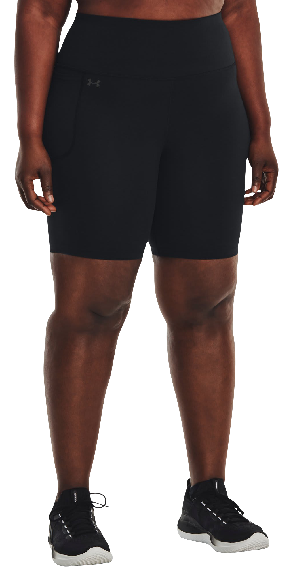 Image of Under Armour Motion Bike Shorts for Ladies - Black/Jet Gray - 2X