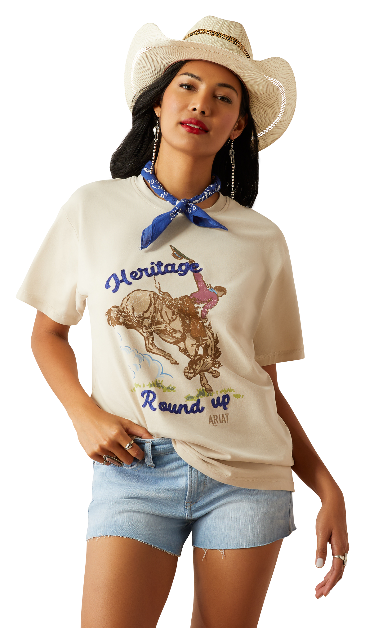 Image of Ariat Heritage Short-Sleeve T-Shirt for Ladies - Ancient Scroll