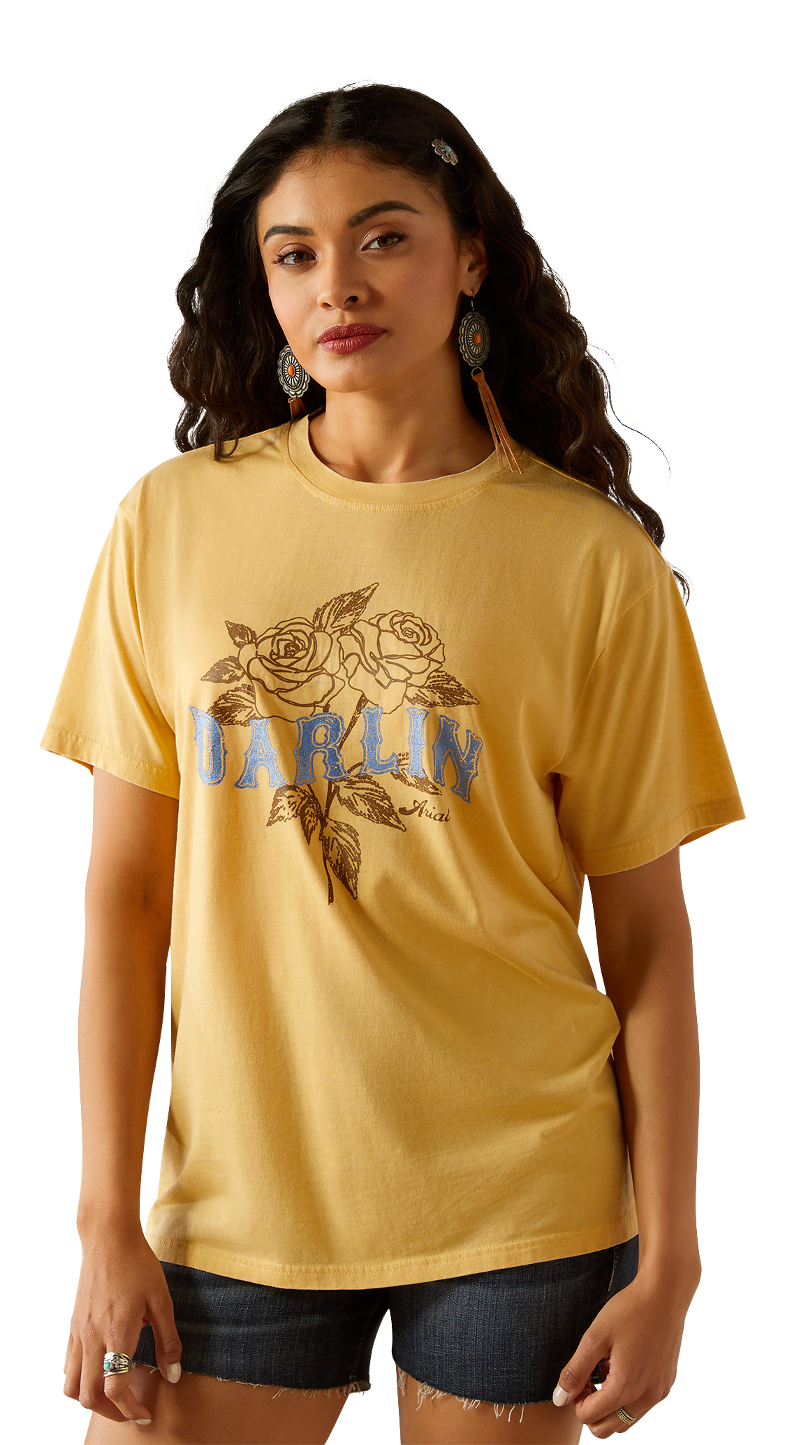 ARIAT Darlin Rose Graphic Short-Sleeve T-Shirt for Ladies