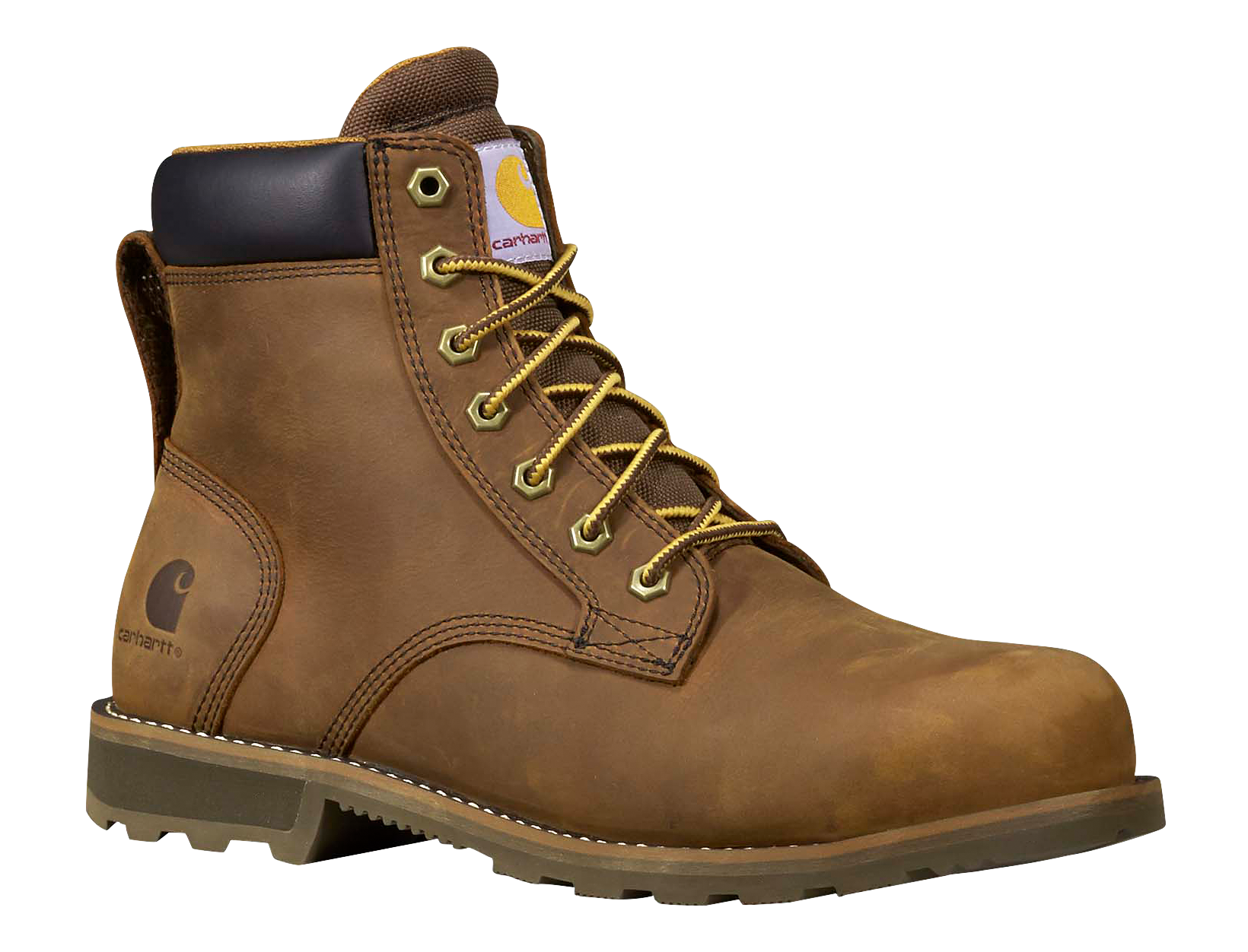 Image of Carhartt Frontier Steel Toe Work Boots for Men - Brown - 12M