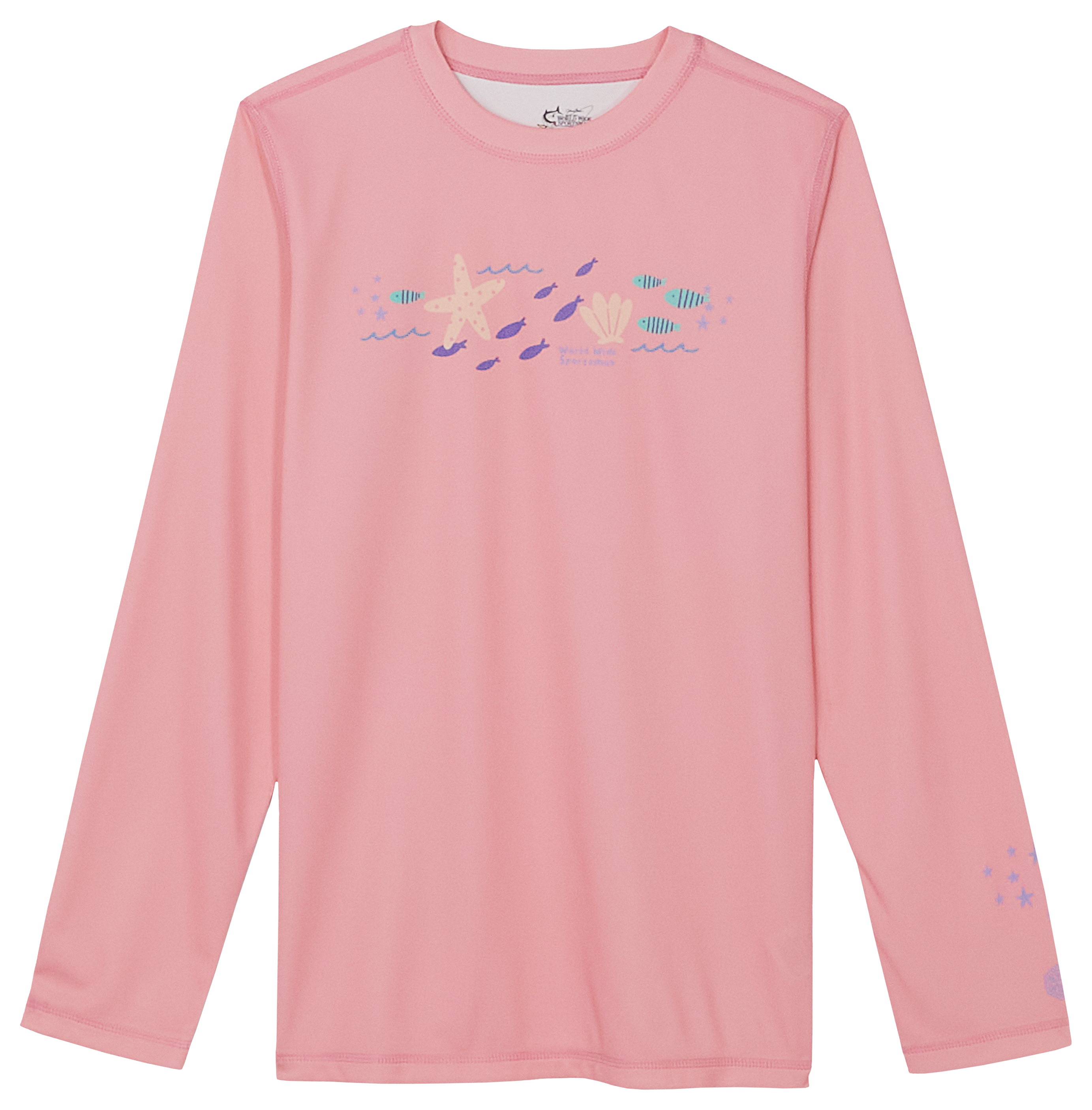 Image of World Wide Sportsman Surfcaster 3D Cool Long-Sleeve Sun Shirt for Kids - Under Sea Friend - L