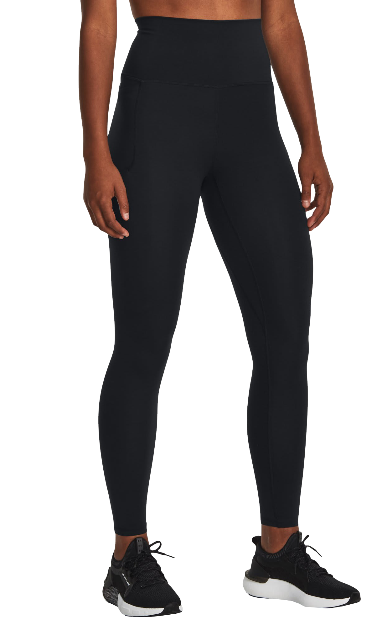 Image of Under Armour Meridian Ultra High-Rise Ankle Leggings for Ladies - Black/Black - M