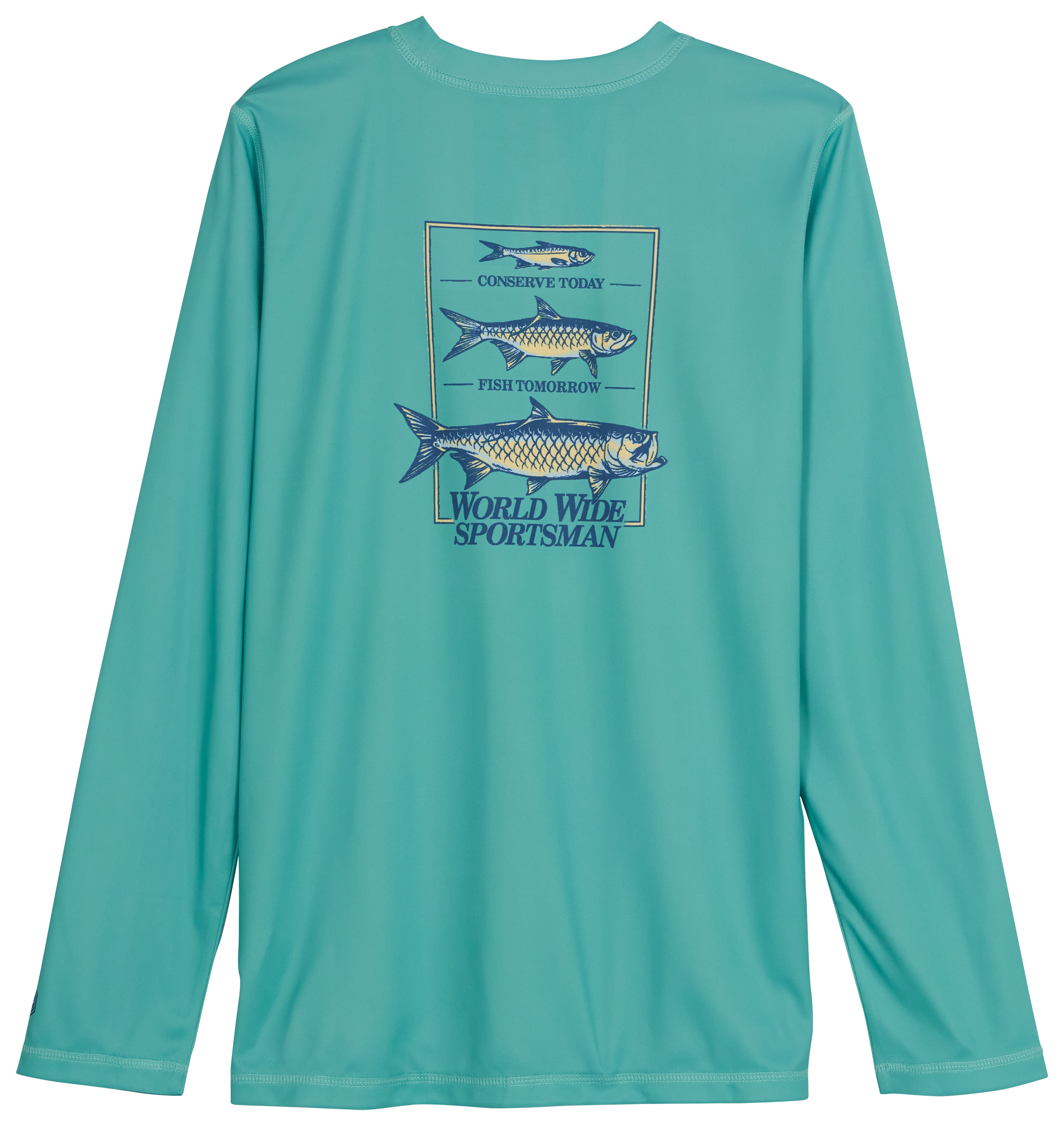 Image of World Wide Sportsman 3D Cool Long-Sleeve Sun Shirt for Kids - Conservation Tarpon