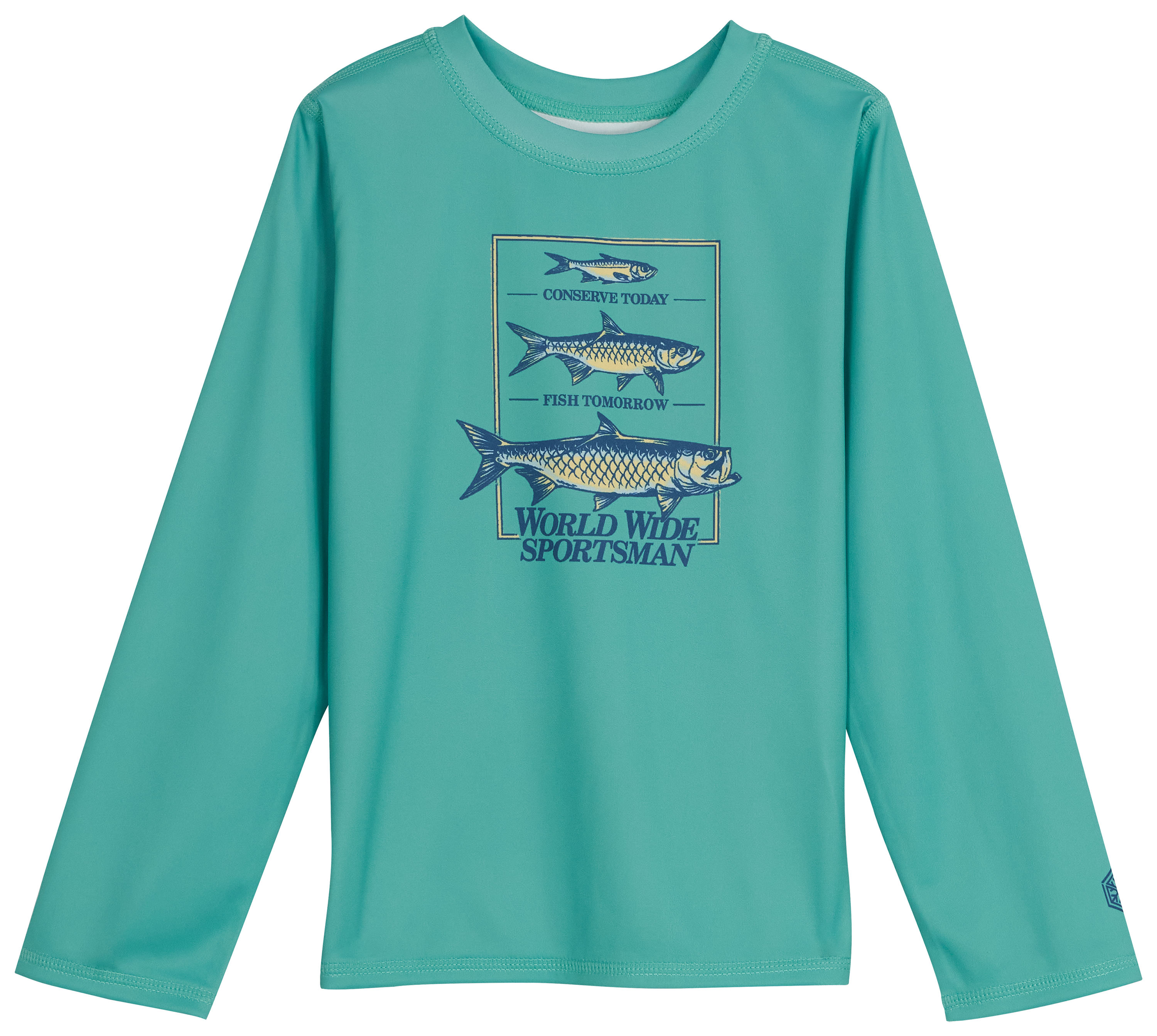 Image of World Wide Sportsman Surfcaster 3D Cool Long-Sleeve Sun Shirt for Toddlers - Conservation Tarpon