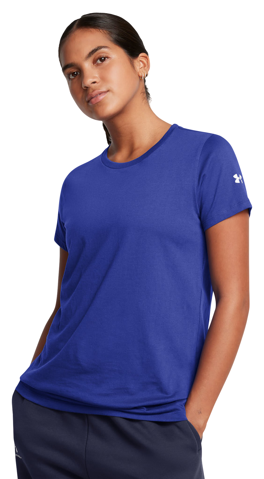 Image of Under Armour Athletics Short-Sleeve Shirt for Ladies - Royal/White