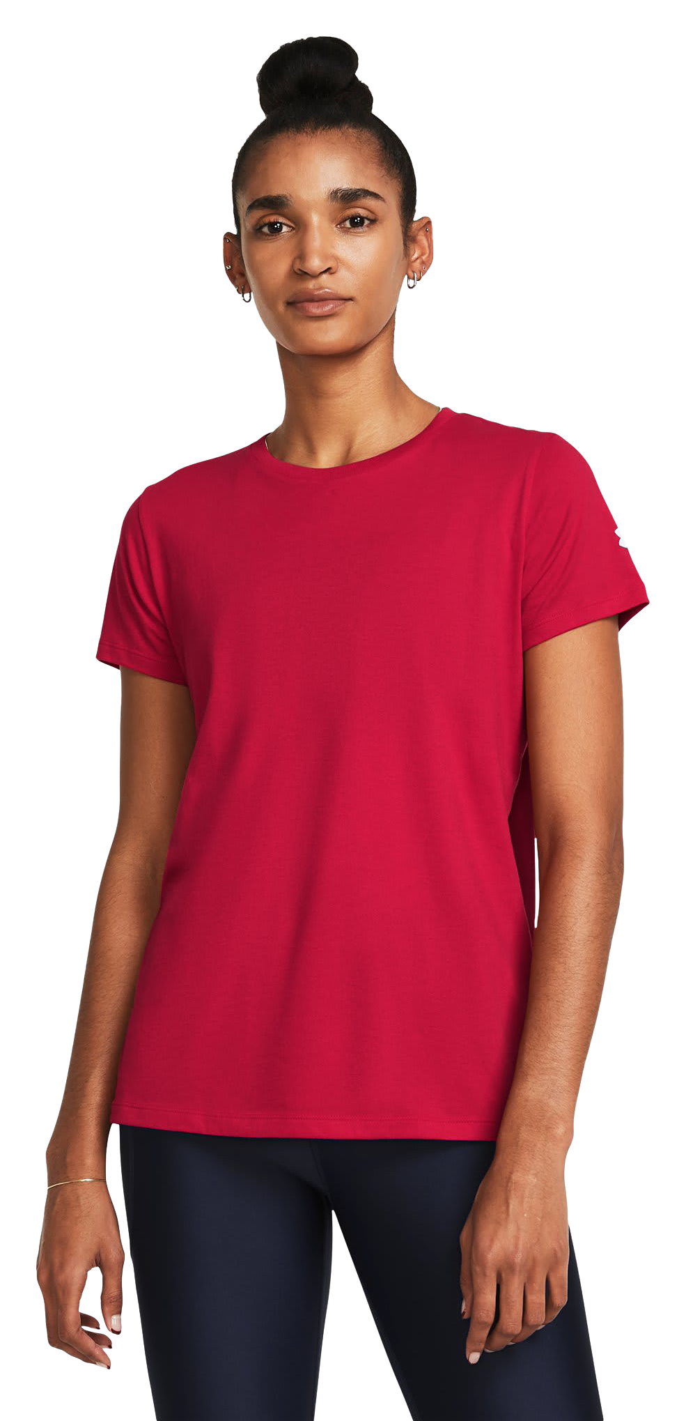 Image of Under Armour Athletics Short-Sleeve Shirt for Ladies - Red/White - M