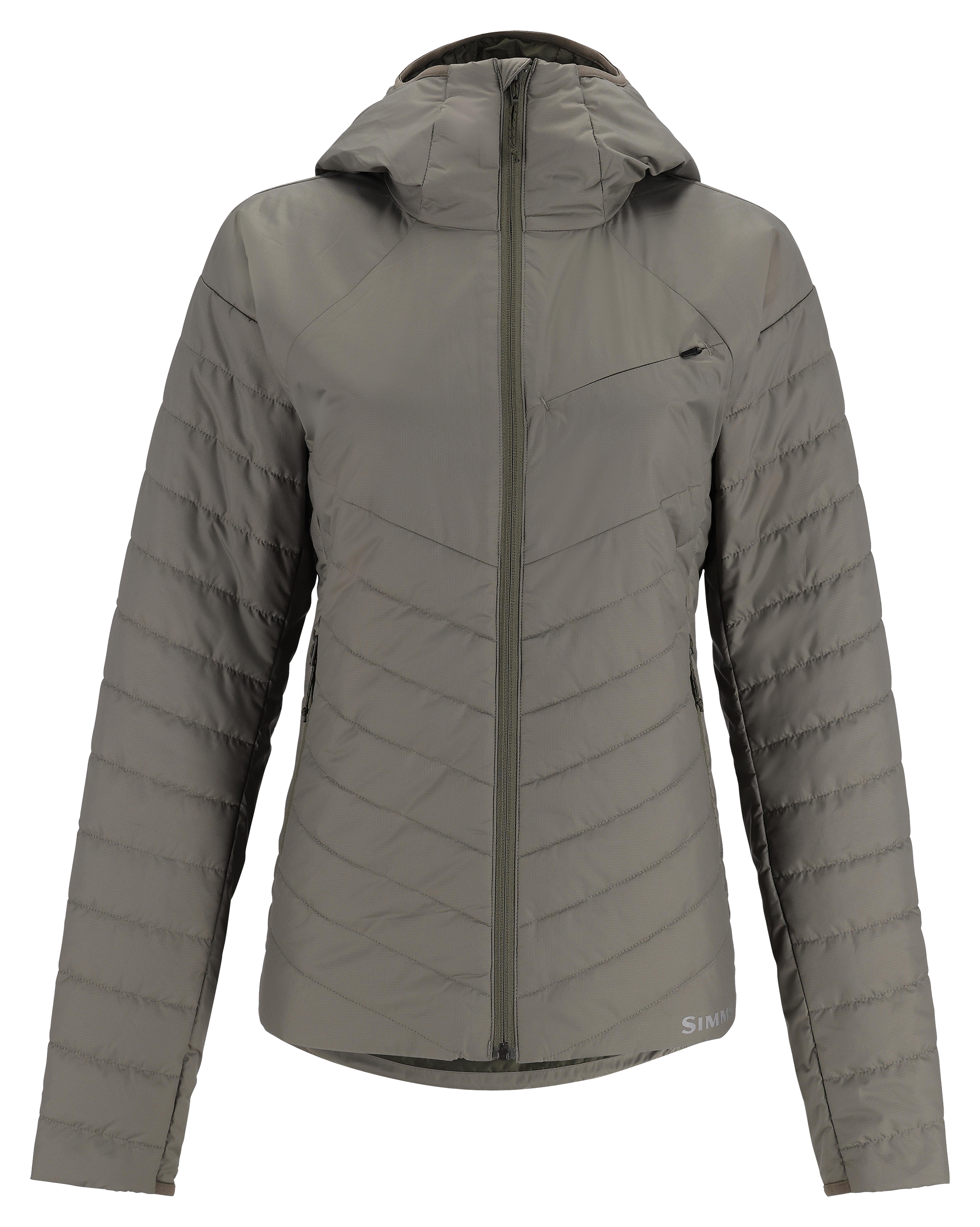 Image of Simms Fall Run Insulated Hooded Jacket for Ladies - Smokey Olive - S