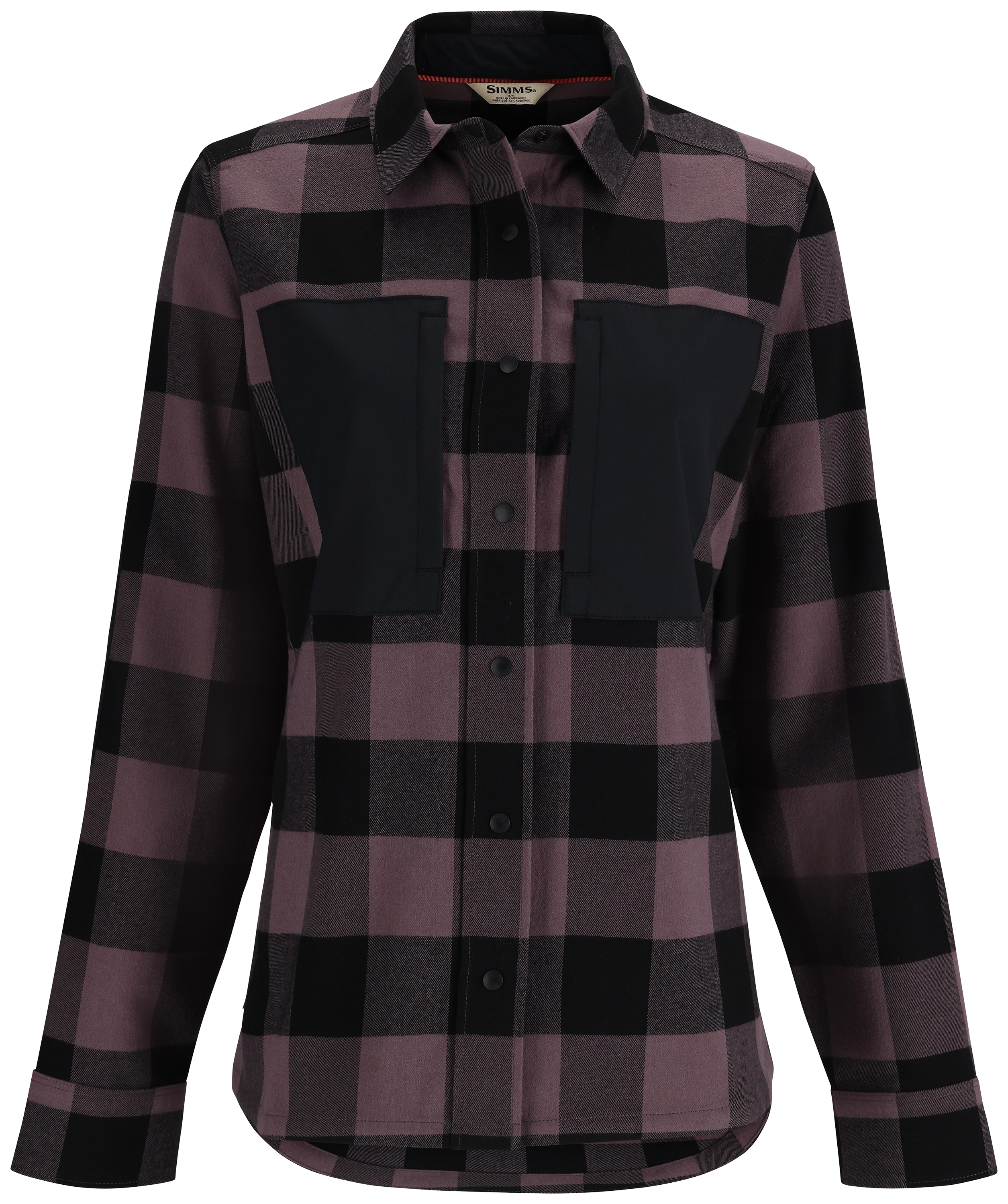 Image of Simms Guide Flannel Long-Sleeve Shirt for Ladies - Grayling Buffalo Check - L