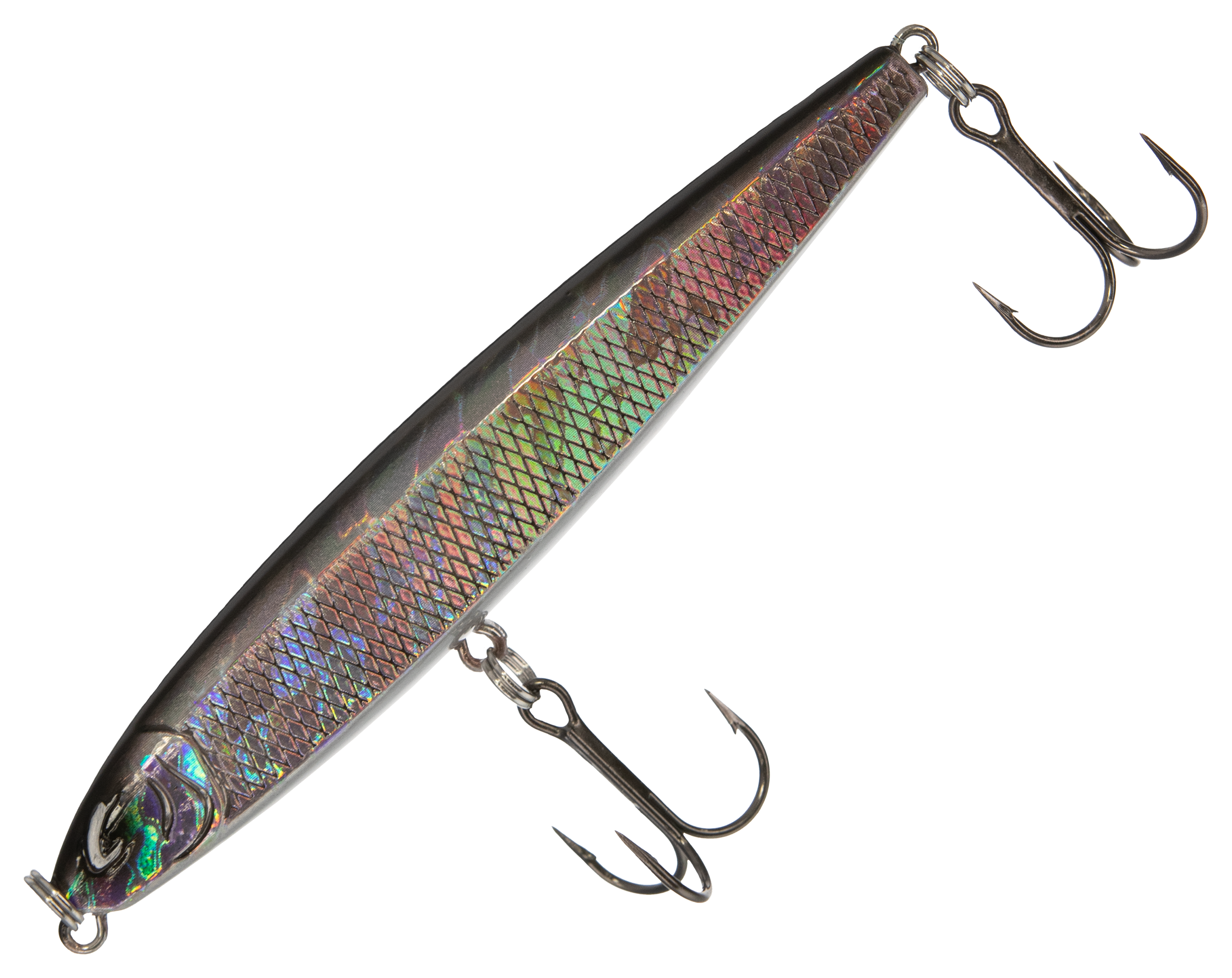 Image of "Bill Lewis Depth Strike Twitchbait - Chrome Black Shad - 3-1/2"""