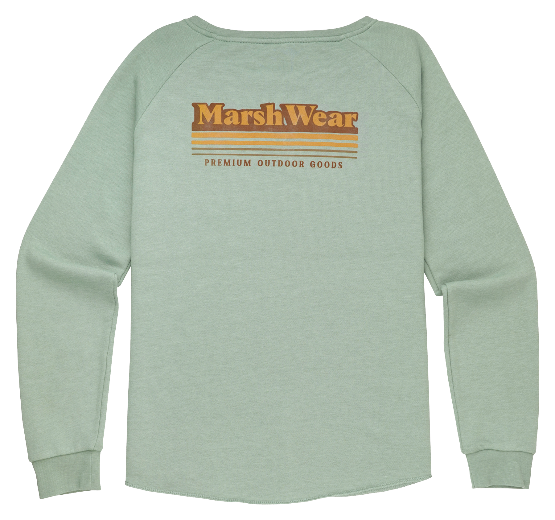 Image of Marsh Wear Gradient Fleece Long-Sleeve Crew for Ladies - Sage - M