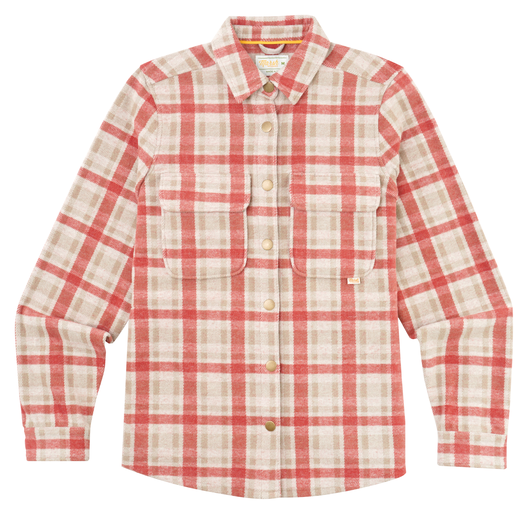 Image of Marsh Wear Seadrift Long-Sleeve Overshirt for Women - Stone