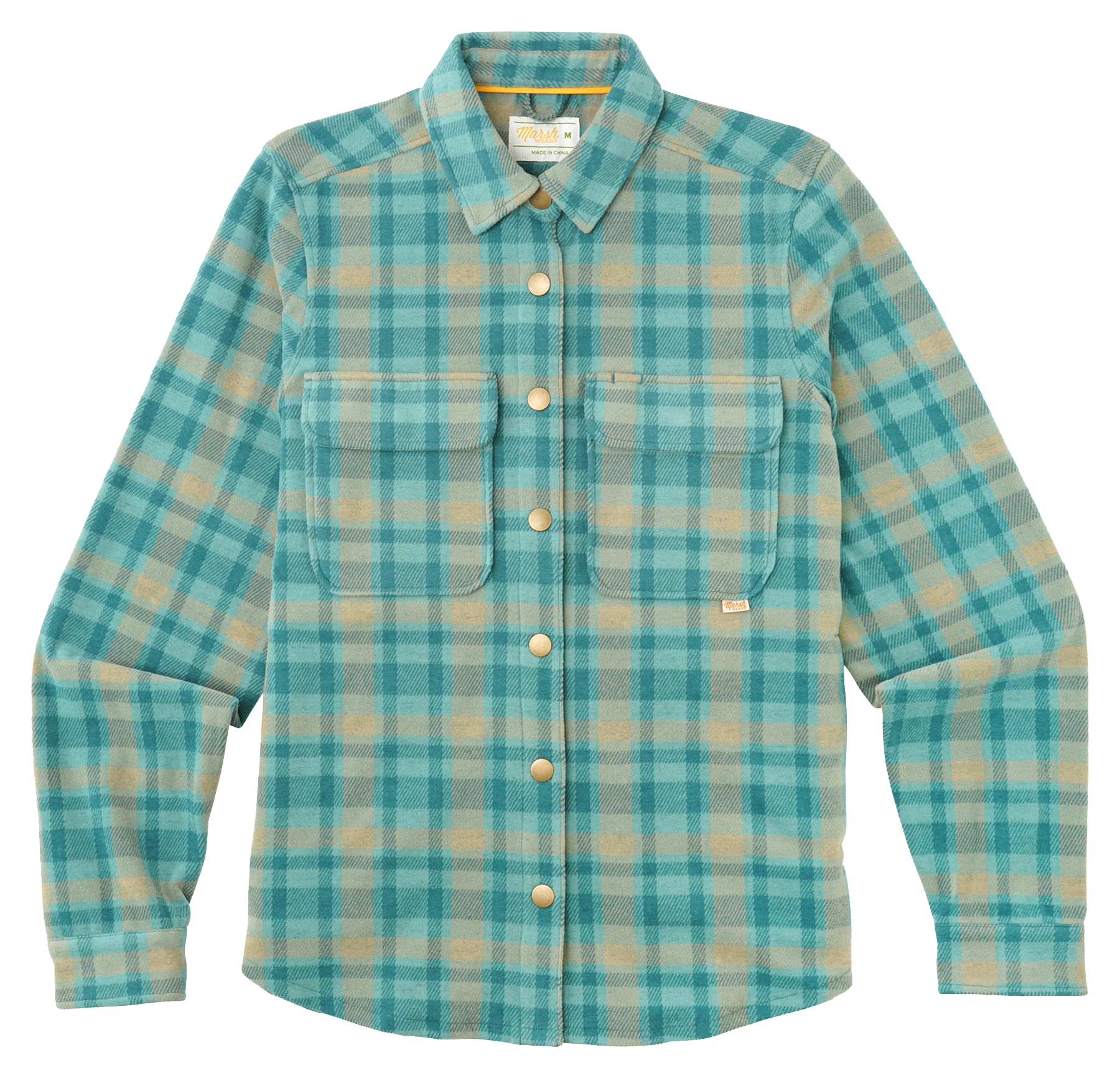 Image of Marsh Wear Seadrift Long-Sleeve Overshirt for Women - Trellis