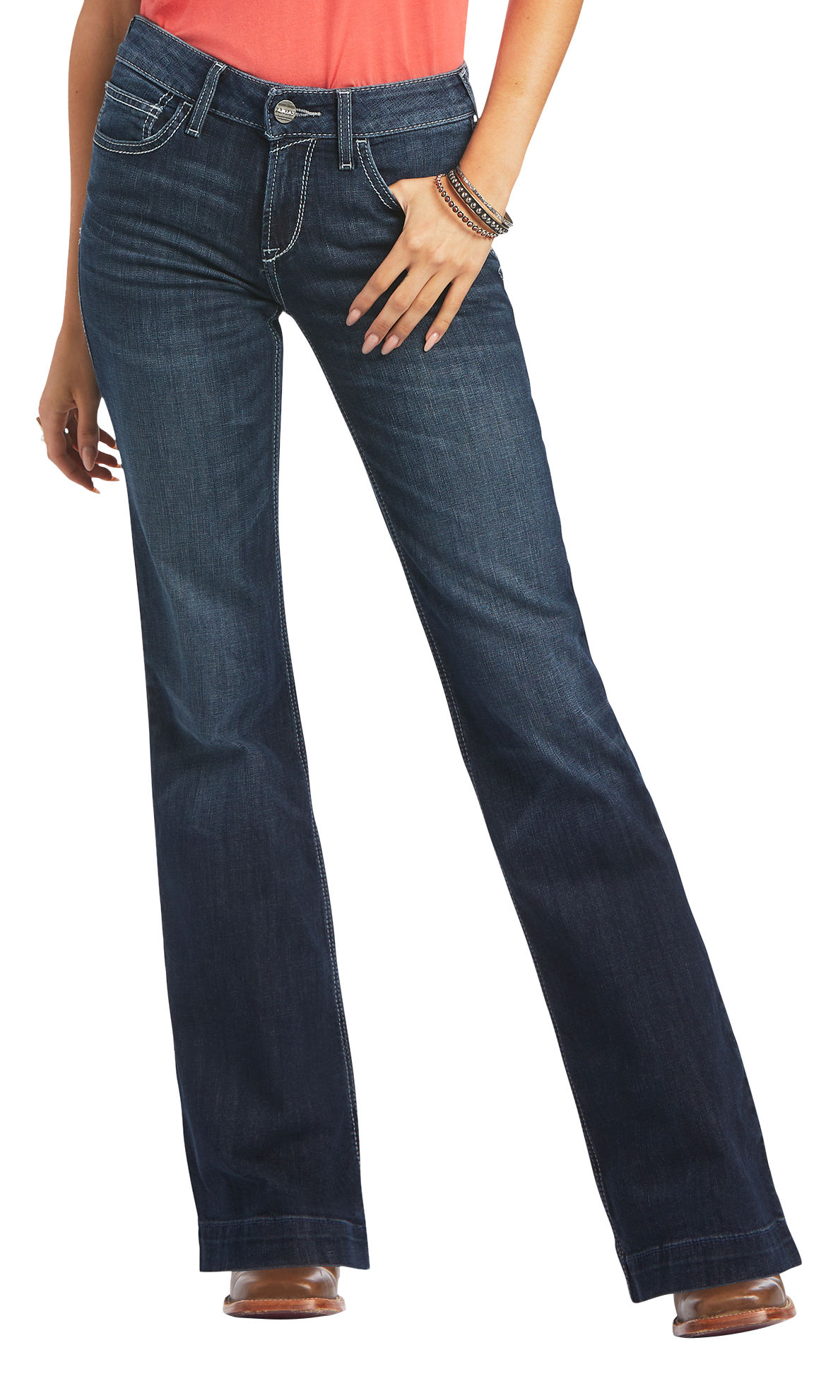 Image of Ariat Trouser Perfect Rise Aisha Wide-Leg Jeans for Ladies - Missouri